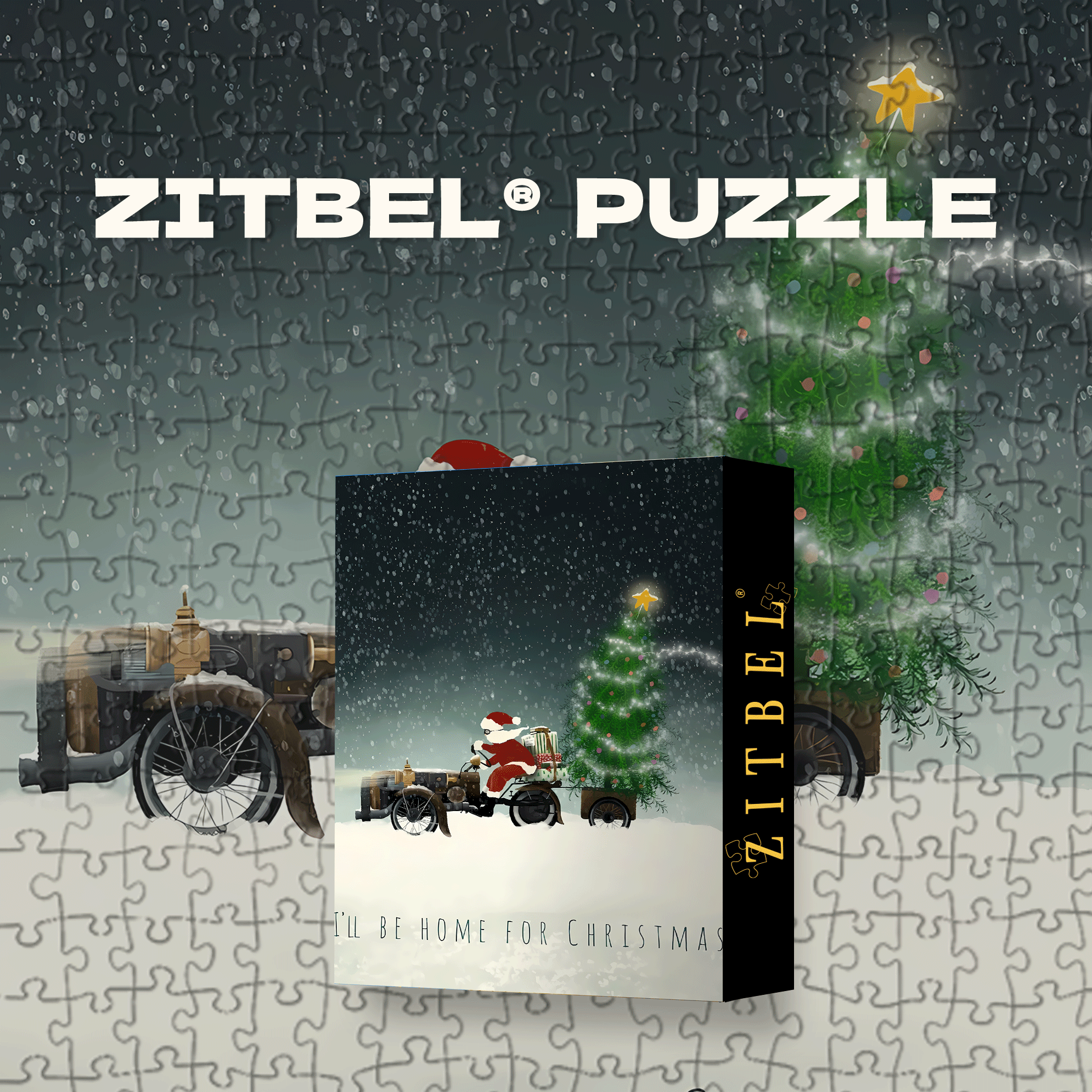 I'll Be Home For Christmas 500pcs/1000pcs Jigsaw Puzzle, Scratch-Resistant, Interactive Family Game & Brain-Boosting DIY Decor, Perfect for Halloween, Christmas & New Year Gifts, Family Puzzle Game