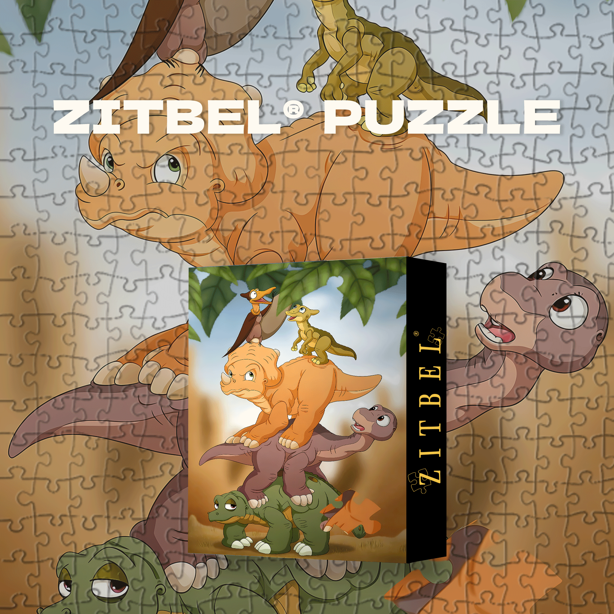 Land Before Time 500pcs/1000pcs Jigsaw Puzzle, Scratch-Resistant, Interactive Family Game & Brain-Boosting DIY Decor, Perfect for Halloween, Christmas & New Year Gifts, Family Puzzle Game