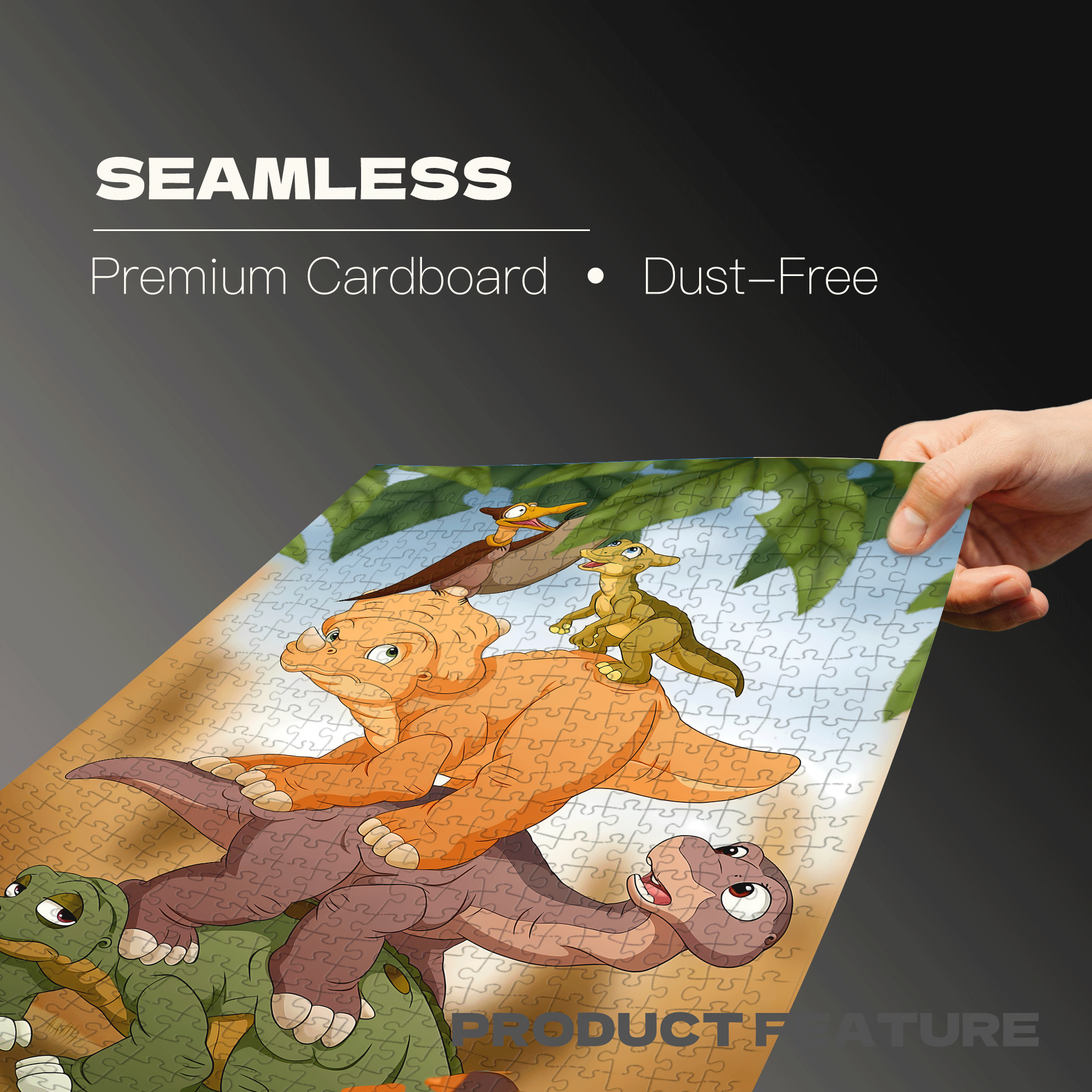 Land Before Time 500pcs/1000pcs Jigsaw Puzzle, Scratch-Resistant, Interactive Family Game & Brain-Boosting DIY Decor, Perfect for Halloween, Christmas & New Year Gifts, Family Puzzle Game
