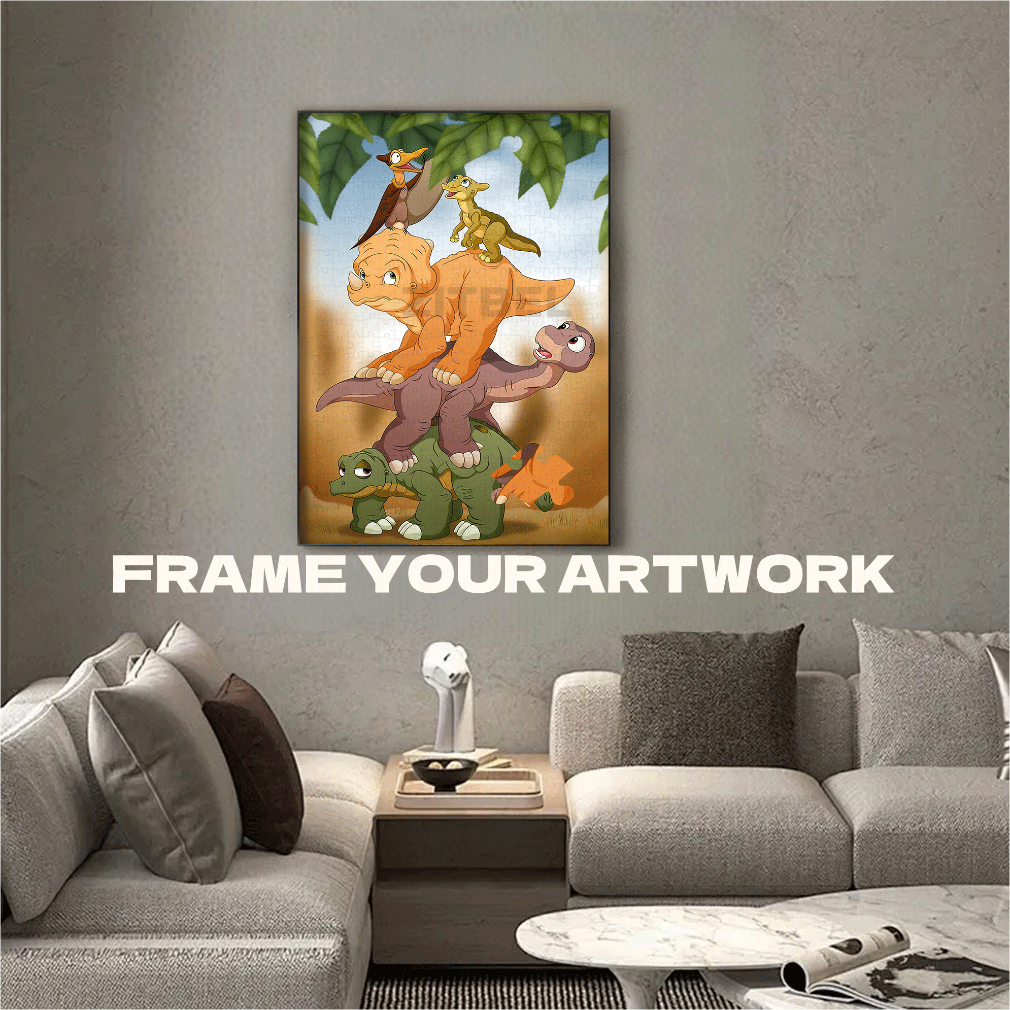 Land Before Time 500pcs/1000pcs Jigsaw Puzzle, Scratch-Resistant, Interactive Family Game & Brain-Boosting DIY Decor, Perfect for Halloween, Christmas & New Year Gifts, Family Puzzle Game