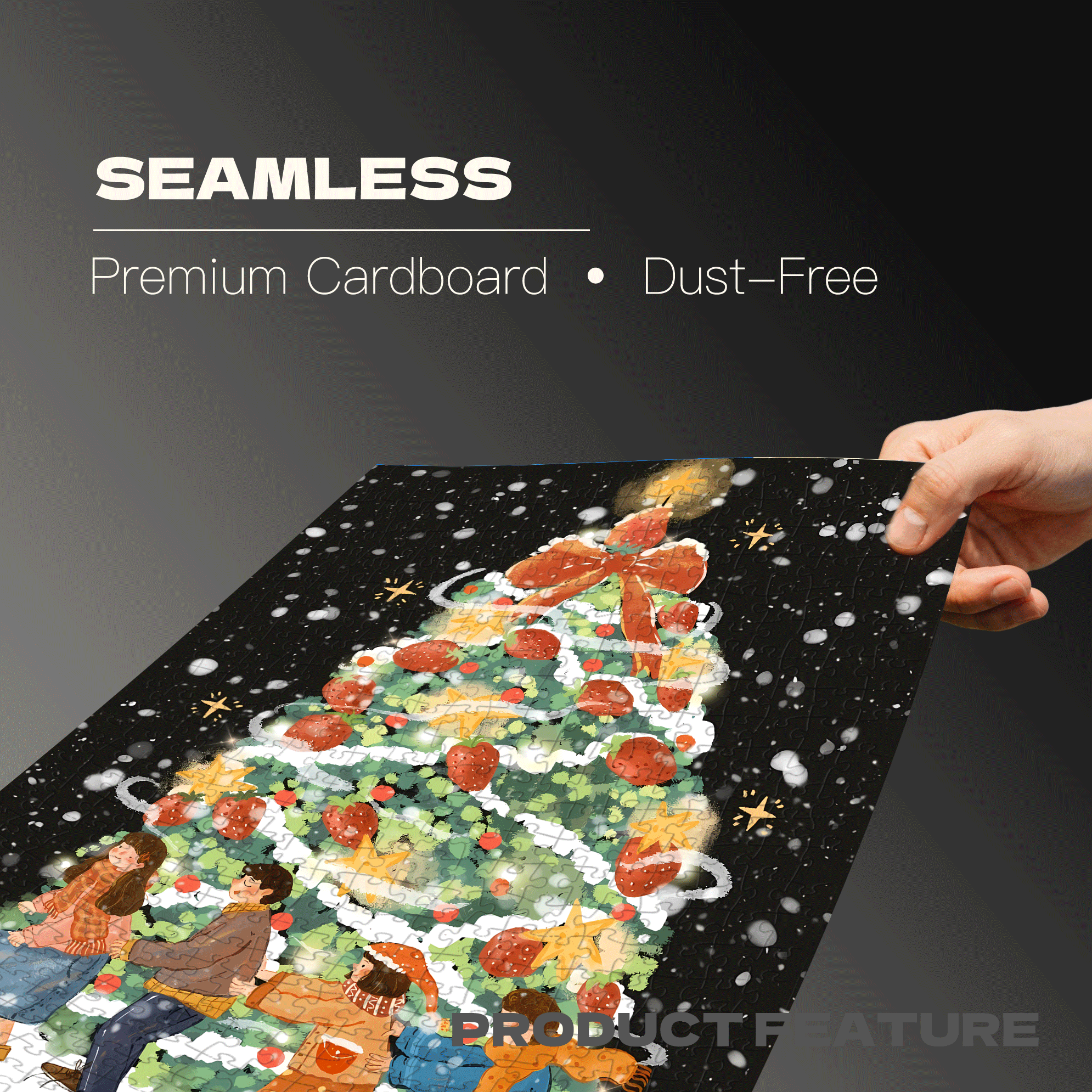 Light Up Christmas 500pcs/1000pcs Jigsaw Puzzle, Scratch-Resistant, Interactive Family Game & Brain-Boosting DIY Decor, Perfect for Halloween, Christmas & New Year Gifts, Family Puzzle Game