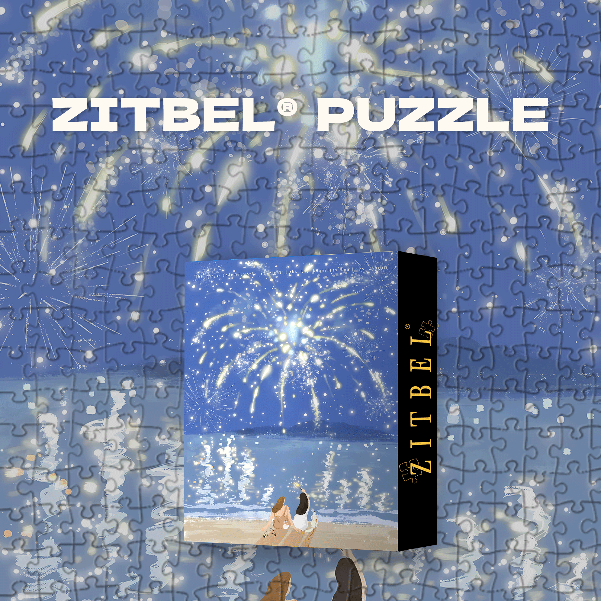 Lighting Up The Sea At Night 500pcs/1000pcs Jigsaw Puzzle, Scratch-Resistant, Interactive Family Game & Brain-Boosting DIY Decor, Perfect for Halloween, Christmas & New Year Gifts, Family Puzzle Game
