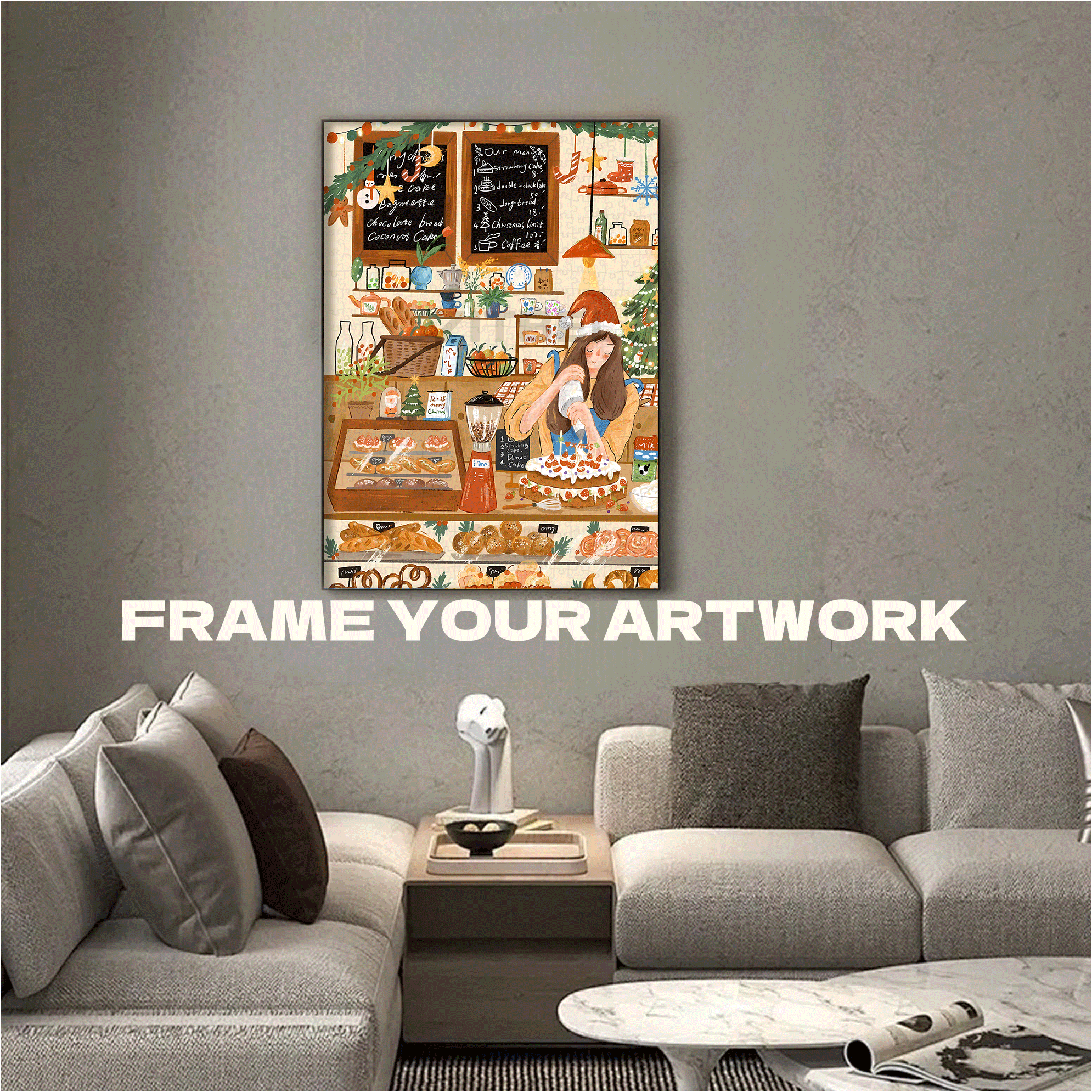 Made With Care 500pcs/1000pcs Jigsaw Puzzle, Scratch-Resistant, Interactive Family Game & Brain-Boosting DIY Decor, Perfect for Halloween, Christmas & New Year Gifts, Family Puzzle Game