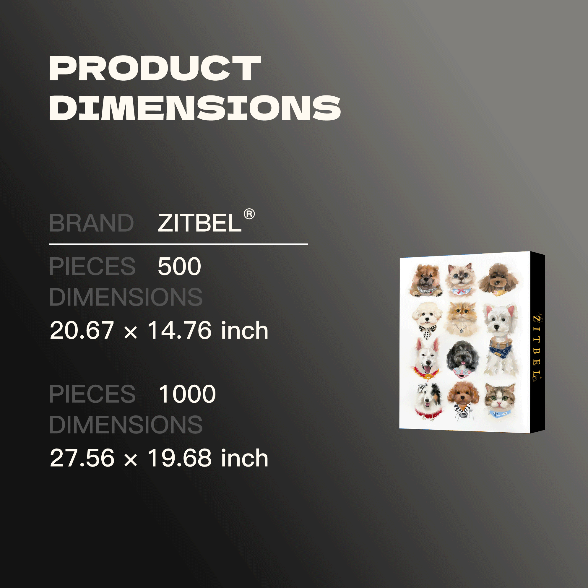 Can I Draw Your Little Dog 500pcs/1000pcs Jigsaw Puzzle, Scratch-Resistant, Interactive Family Game & Brain-Boosting DIY Decor, Perfect for Halloween, Christmas & New Year Gifts, Family Puzzle Game