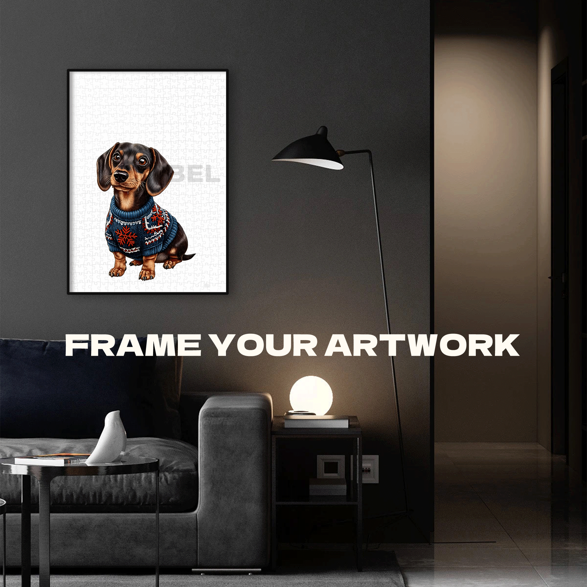 Cute Dachshund 500pcs/1000pcs Jigsaw Puzzle, Scratch-Resistant, Interactive Family Game & Brain-Boosting DIY Decor, Perfect for Halloween, Christmas & New Year Gifts, Family Puzzle Game