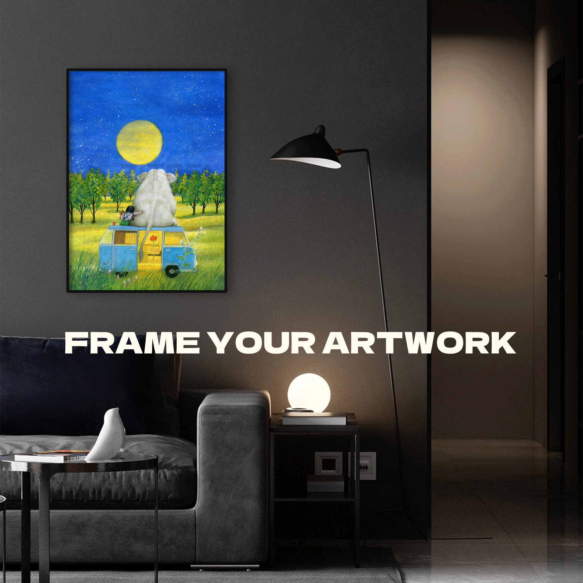 Starry Night Sky 500pcs/1000pcs Jigsaw Puzzle, Scratch-Resistant, Interactive Family Game & Brain-Boosting DIY Decor, Perfect for Halloween, Christmas & New Year Gifts, Family Puzzle Game