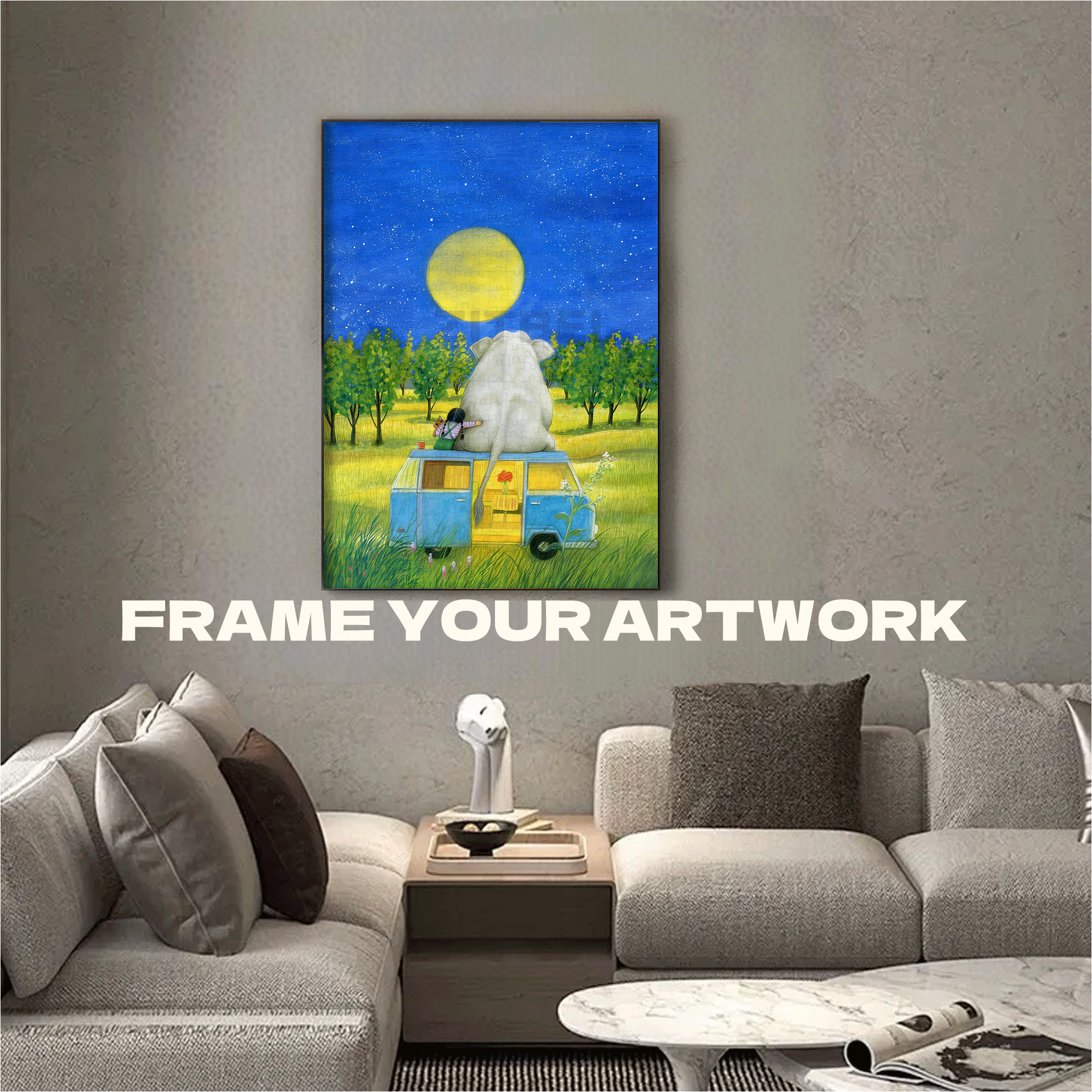 Starry Night Sky 500pcs/1000pcs Jigsaw Puzzle, Scratch-Resistant, Interactive Family Game & Brain-Boosting DIY Decor, Perfect for Halloween, Christmas & New Year Gifts, Family Puzzle Game