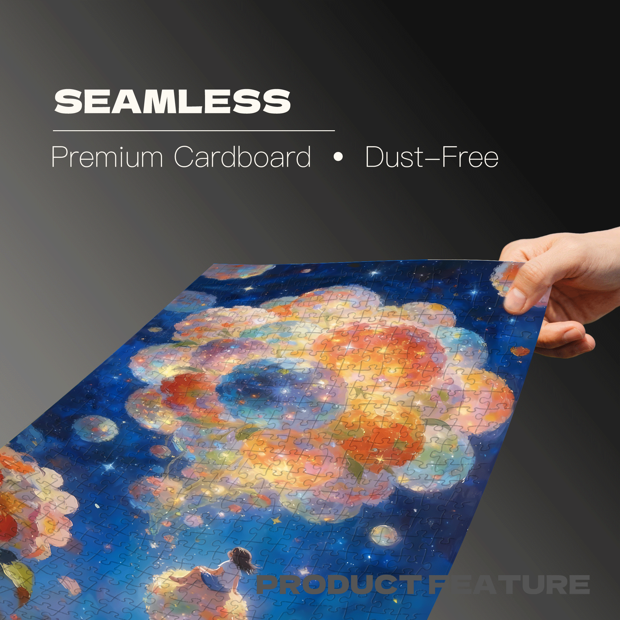 Starry Sky Flower Tree 2 500pcs/1000pcs Jigsaw Puzzle, Scratch-Resistant, Interactive Family Game & Brain-Boosting DIY Decor, Perfect for Halloween, Christmas & New Year Gifts, Family Puzzle Game