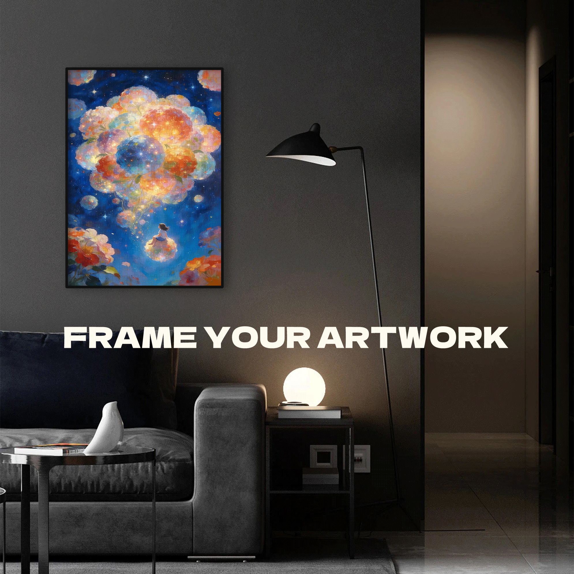 Starry Sky Flower Tree 2 500pcs/1000pcs Jigsaw Puzzle, Scratch-Resistant, Interactive Family Game & Brain-Boosting DIY Decor, Perfect for Halloween, Christmas & New Year Gifts, Family Puzzle Game