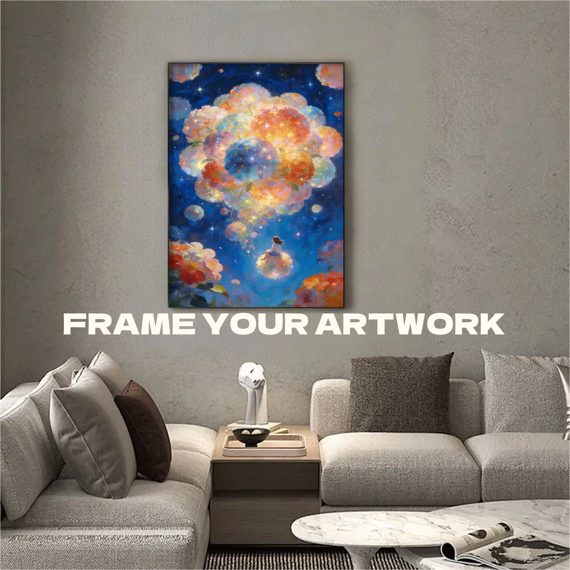 Starry Sky Flower Tree 2 500pcs/1000pcs Jigsaw Puzzle, Scratch-Resistant, Interactive Family Game & Brain-Boosting DIY Decor, Perfect for Halloween, Christmas & New Year Gifts, Family Puzzle Game