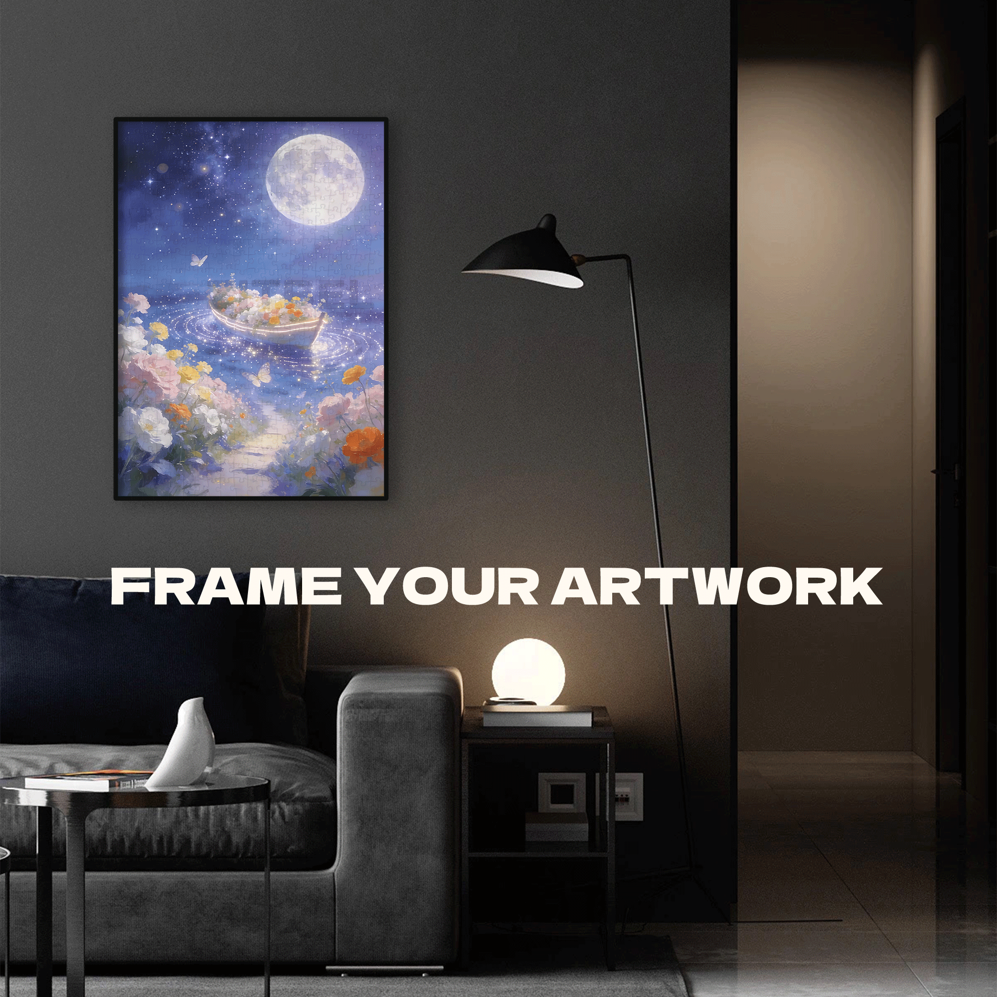 Starry Sky Flower Tree 500pcs/1000pcs Jigsaw Puzzle, Scratch-Resistant, Interactive Family Game & Brain-Boosting DIY Decor, Perfect for Halloween, Christmas & New Year Gifts, Family Puzzle Game