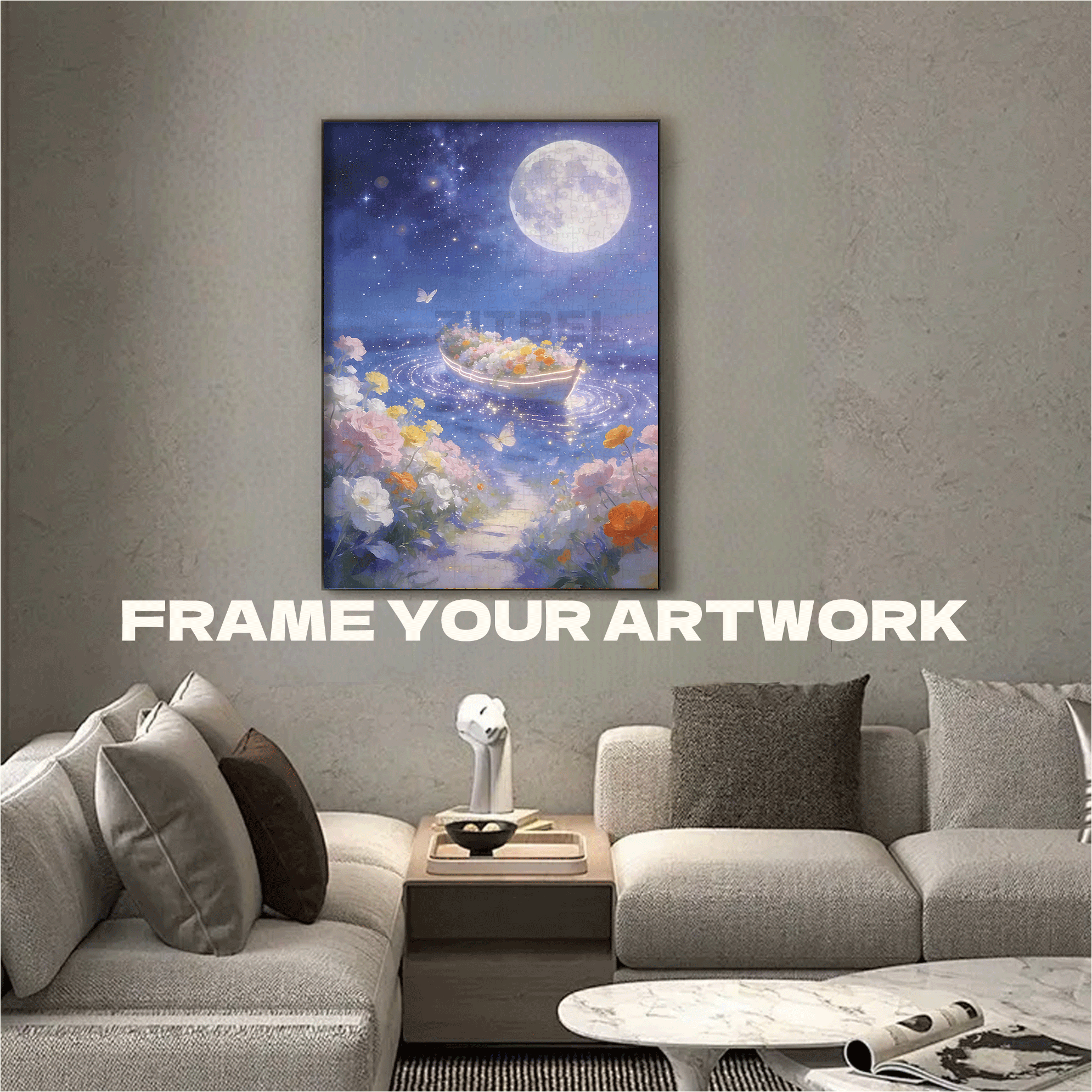 Starry Sky Flower Tree 500pcs/1000pcs Jigsaw Puzzle, Scratch-Resistant, Interactive Family Game & Brain-Boosting DIY Decor, Perfect for Halloween, Christmas & New Year Gifts, Family Puzzle Game