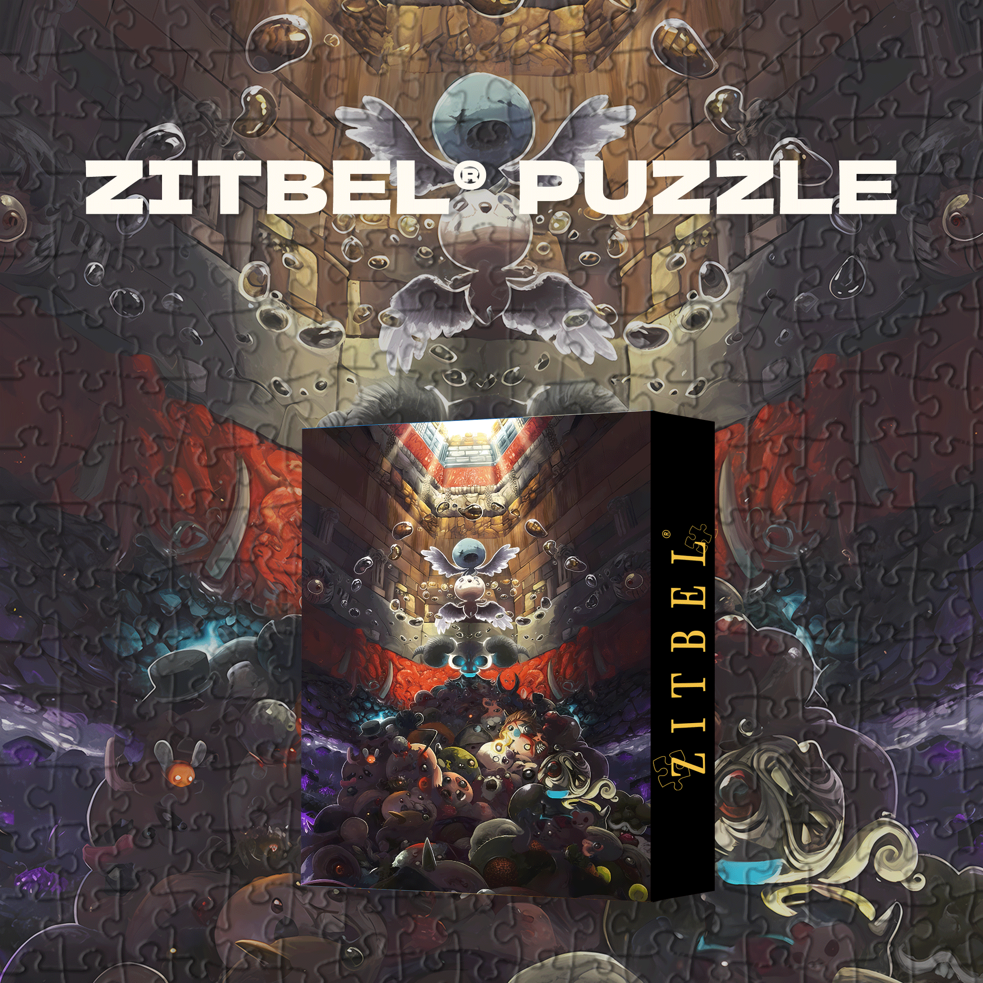 The Binding of Isaac Theme 500pcs/1000pcs Jigsaw Puzzle, Scratch-Resistant, Interactive Family Game & Brain-Boosting DIY Decor, Perfect for Halloween, Christmas & New Year Gifts, Family Puzzle Game