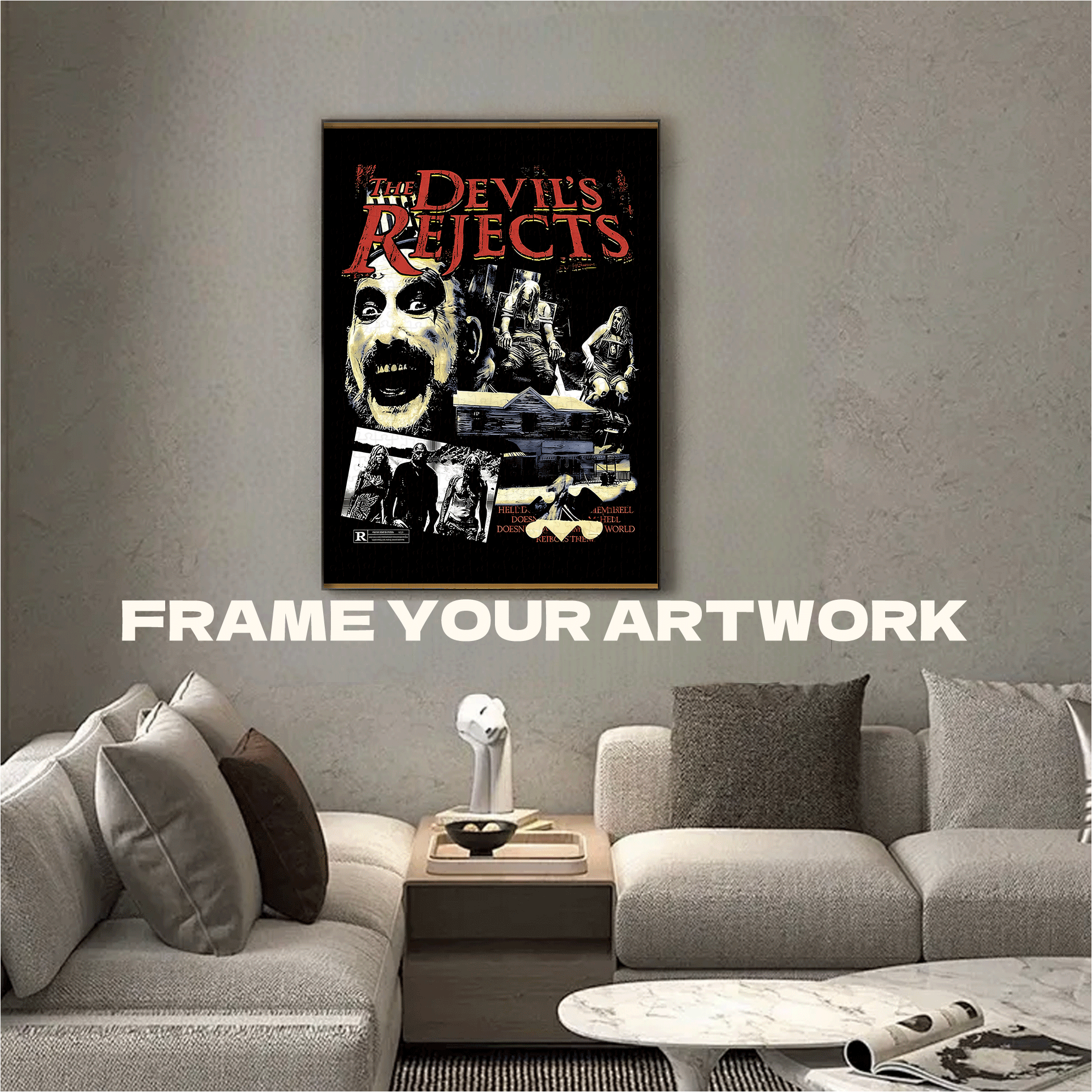 The Devil's Rejects 500pcs/1000pcs Jigsaw Puzzle, Scratch-Resistant, Interactive Family Game & Brain-Boosting DIY Decor, Perfect for Halloween, Christmas & New Year Gifts, Family Puzzle Game