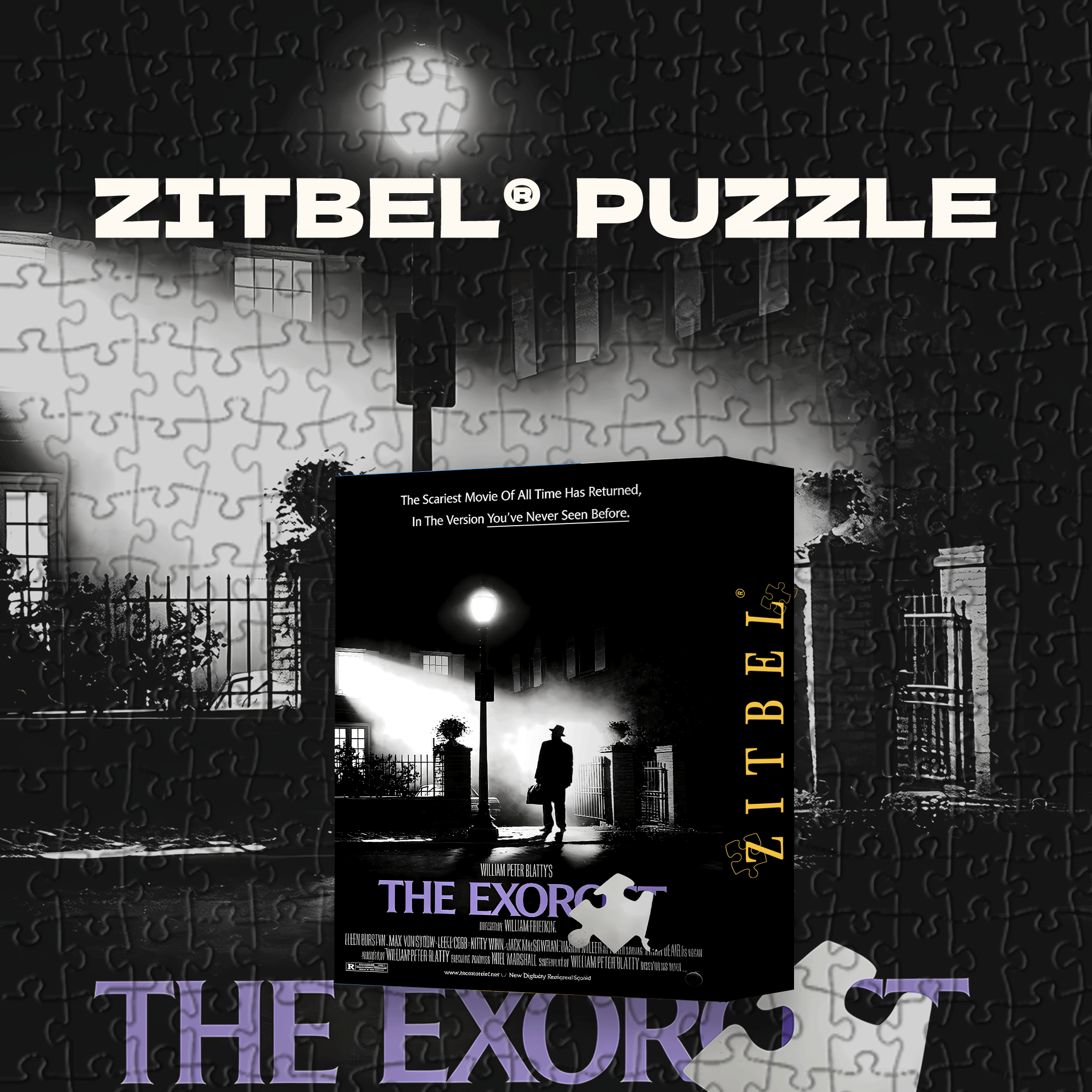 The Exorcist Horror Movie Theme 500pcs/1000pcs Jigsaw Puzzle, Scratch-Resistant, Interactive Family Game & Brain-Boosting DIY Decor, Perfect for Halloween, Christmas & New Year Gifts, Family Puzzle Game