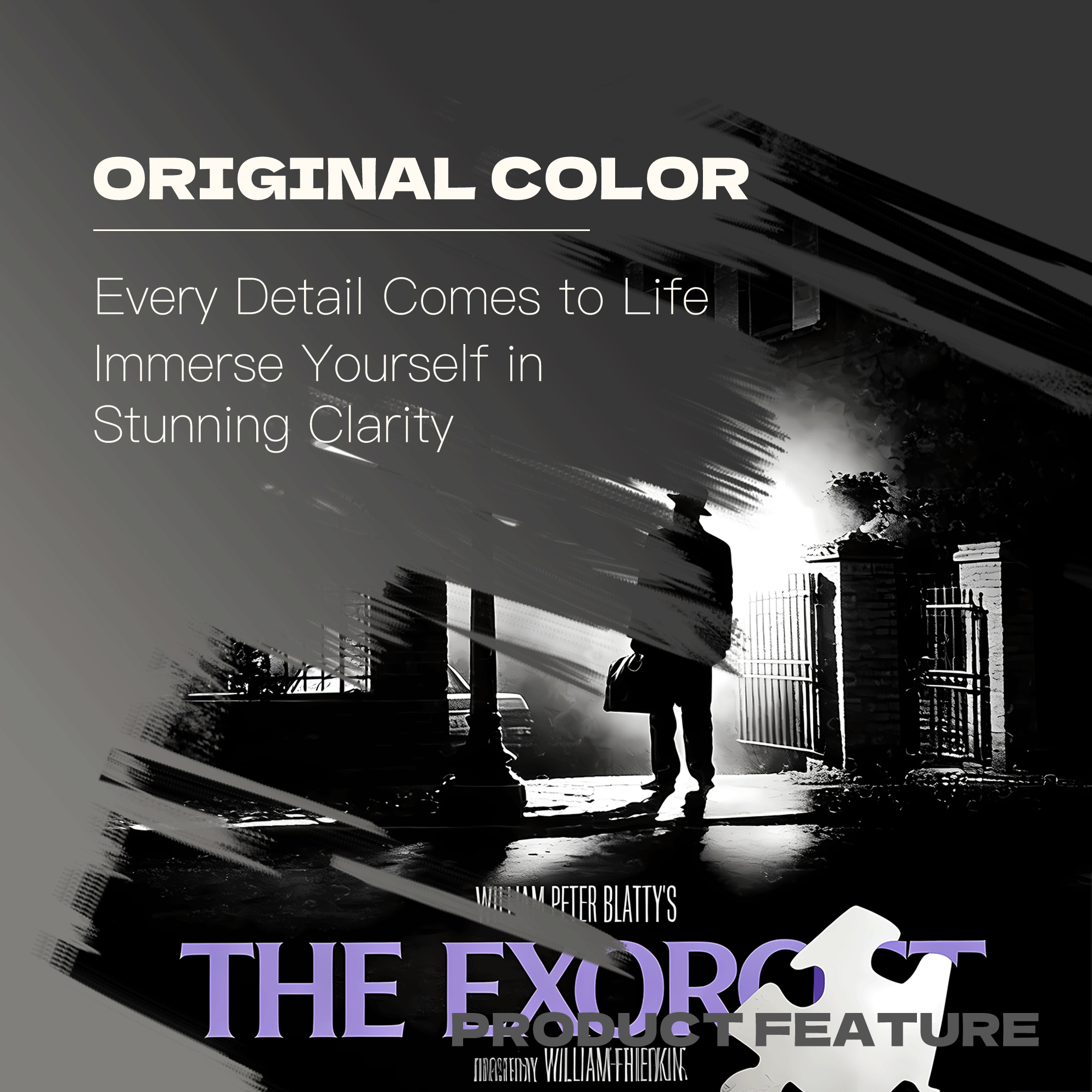 The Exorcist Horror Movie Theme 500pcs/1000pcs Jigsaw Puzzle, Scratch-Resistant, Interactive Family Game & Brain-Boosting DIY Decor, Perfect for Halloween, Christmas & New Year Gifts, Family Puzzle Game