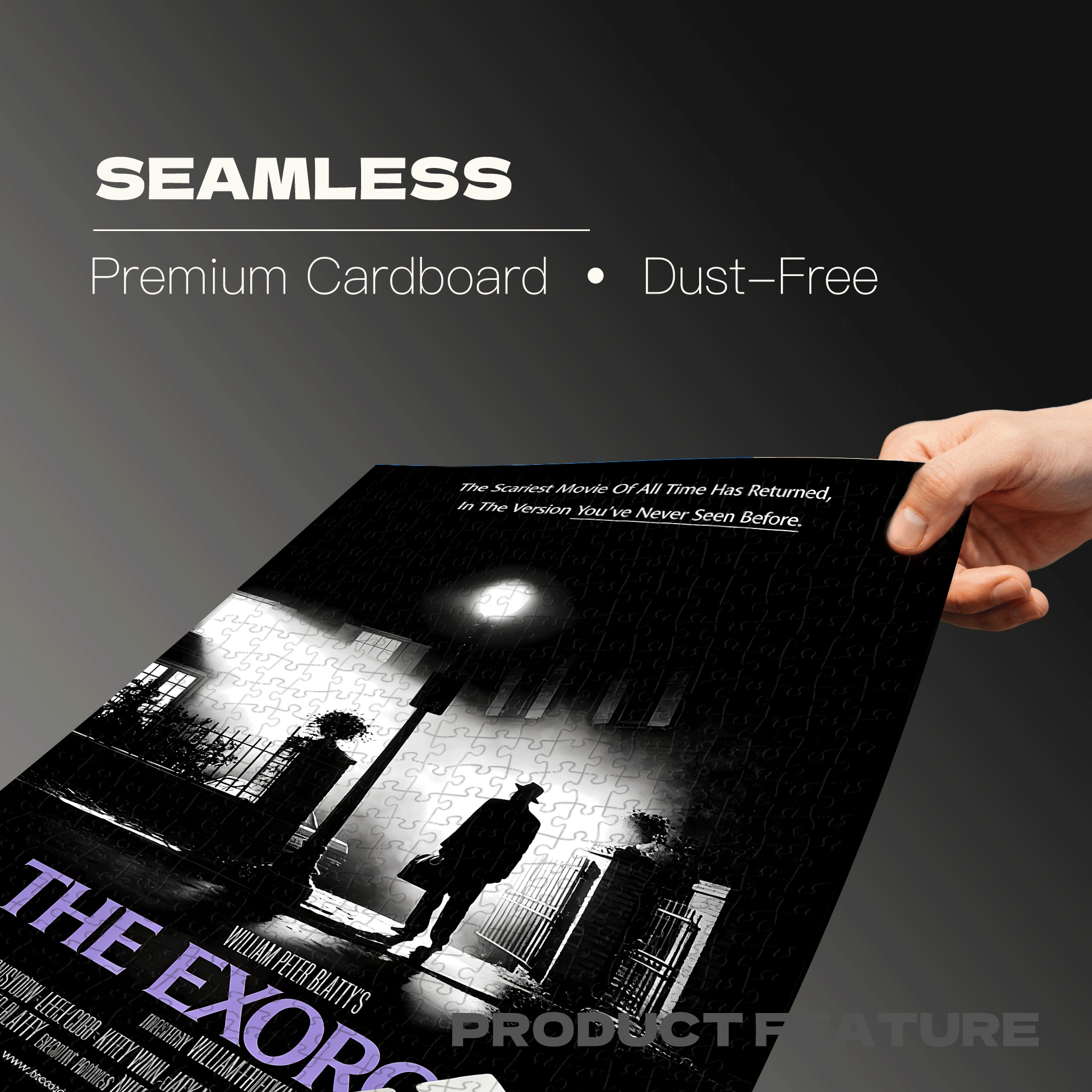 The Exorcist Horror Movie Theme 500pcs/1000pcs Jigsaw Puzzle, Scratch-Resistant, Interactive Family Game & Brain-Boosting DIY Decor, Perfect for Halloween, Christmas & New Year Gifts, Family Puzzle Game