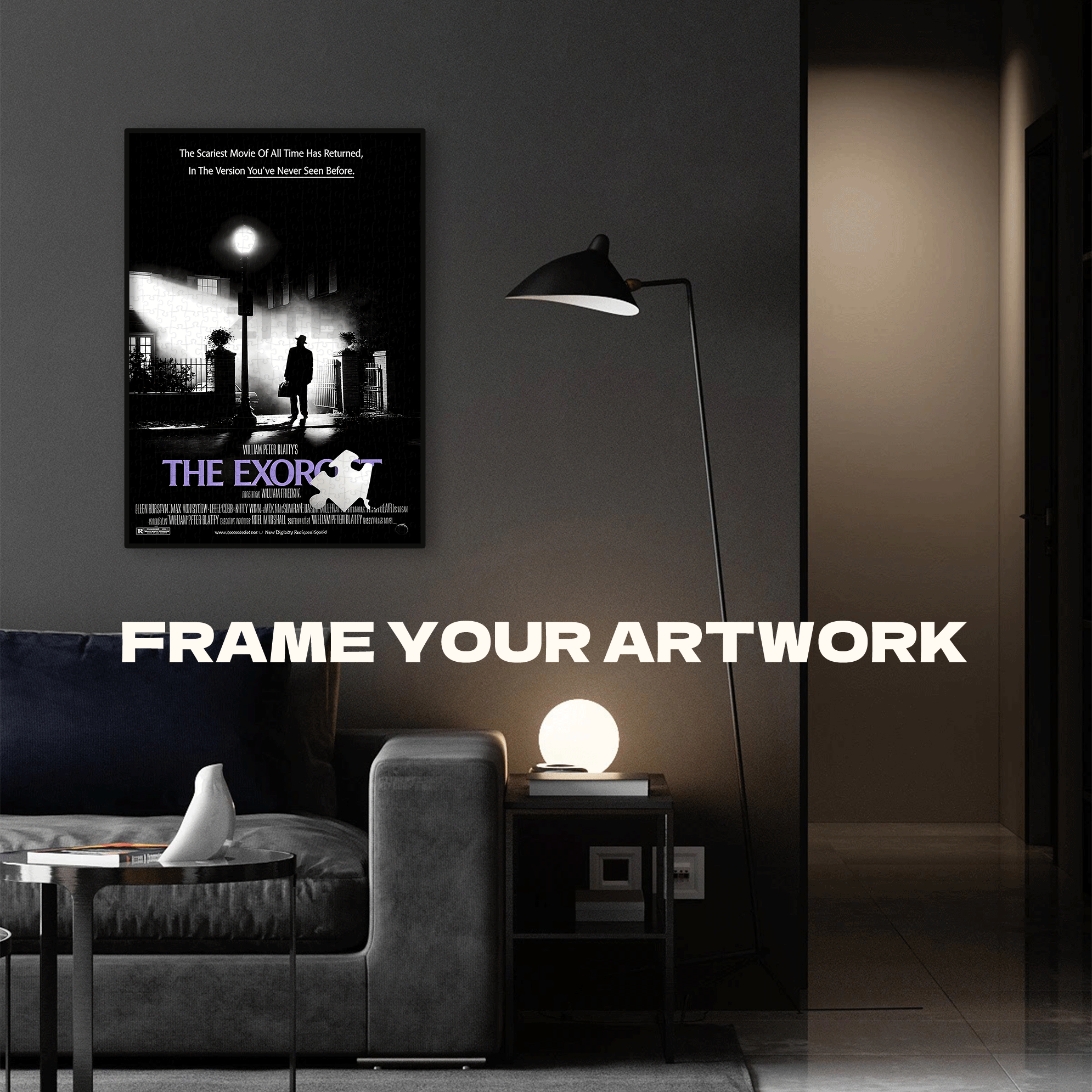 The Exorcist Horror Movie Theme 500pcs/1000pcs Jigsaw Puzzle, Scratch-Resistant, Interactive Family Game & Brain-Boosting DIY Decor, Perfect for Halloween, Christmas & New Year Gifts, Family Puzzle Game