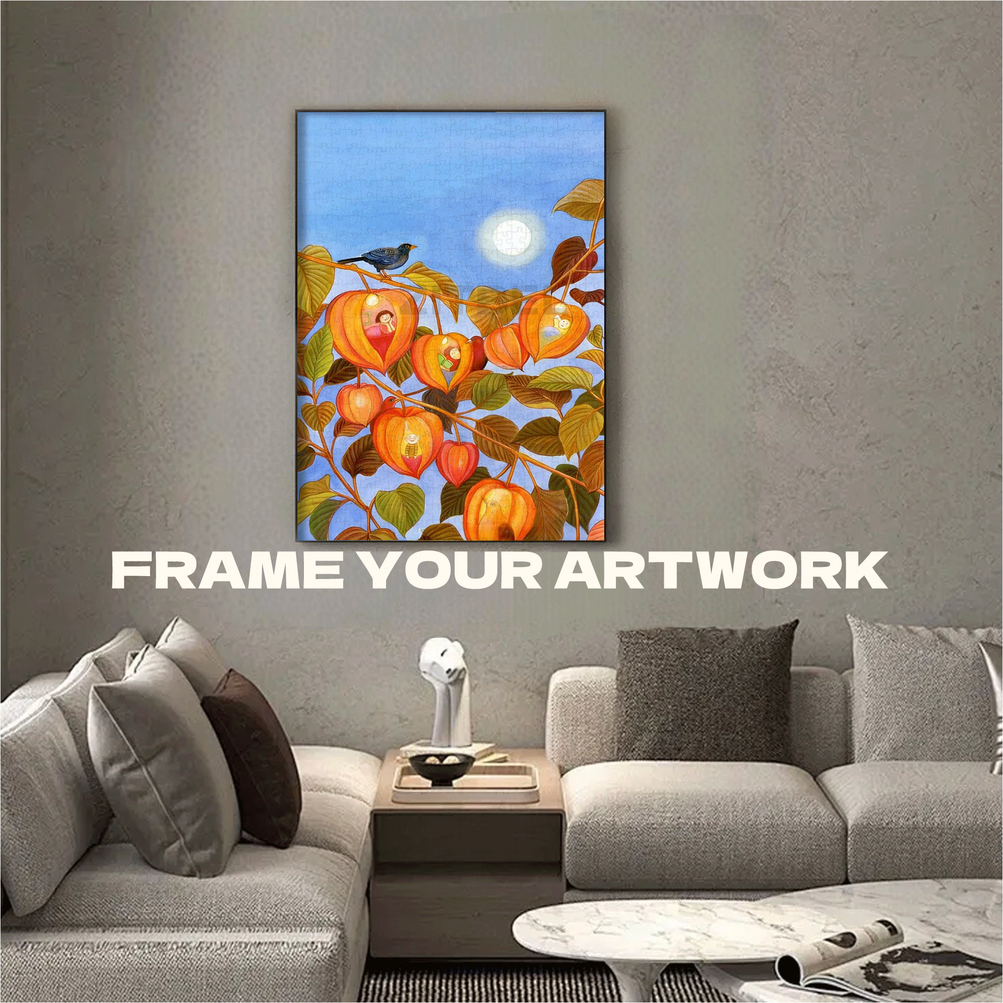 The World of Berries 500pcs/1000pcs Jigsaw Puzzle, Scratch-Resistant, Interactive Family Game & Brain-Boosting DIY Decor, Perfect for Halloween, Christmas & New Year Gifts, Family Puzzle Game