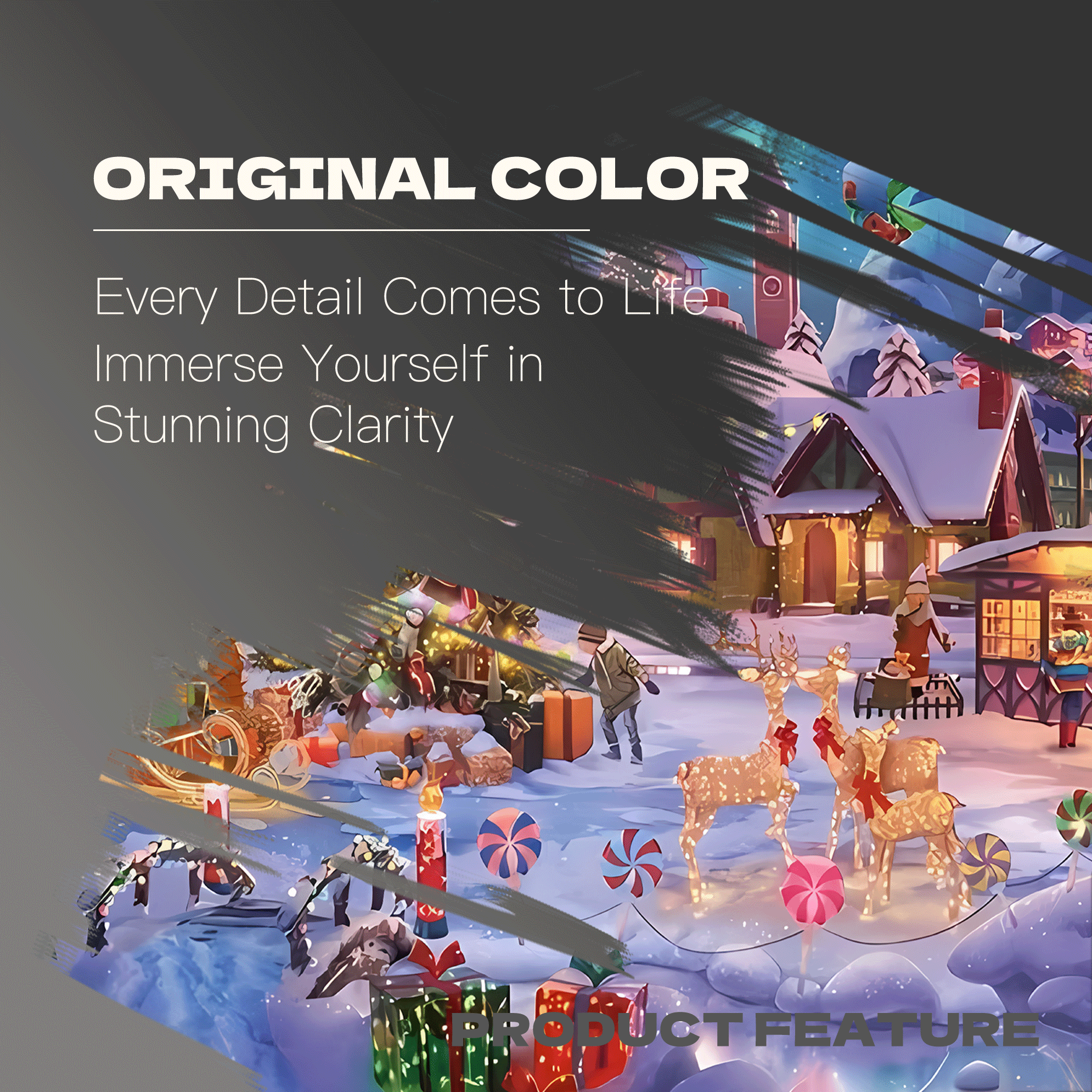 Christmas Wonderland 500pcs/1000pcs Jigsaw Puzzle, Scratch-Resistant, Interactive Family Game & Brain-Boosting DIY Decor, Perfect for Halloween, Christmas & New Year Gifts, Family Puzzle Game