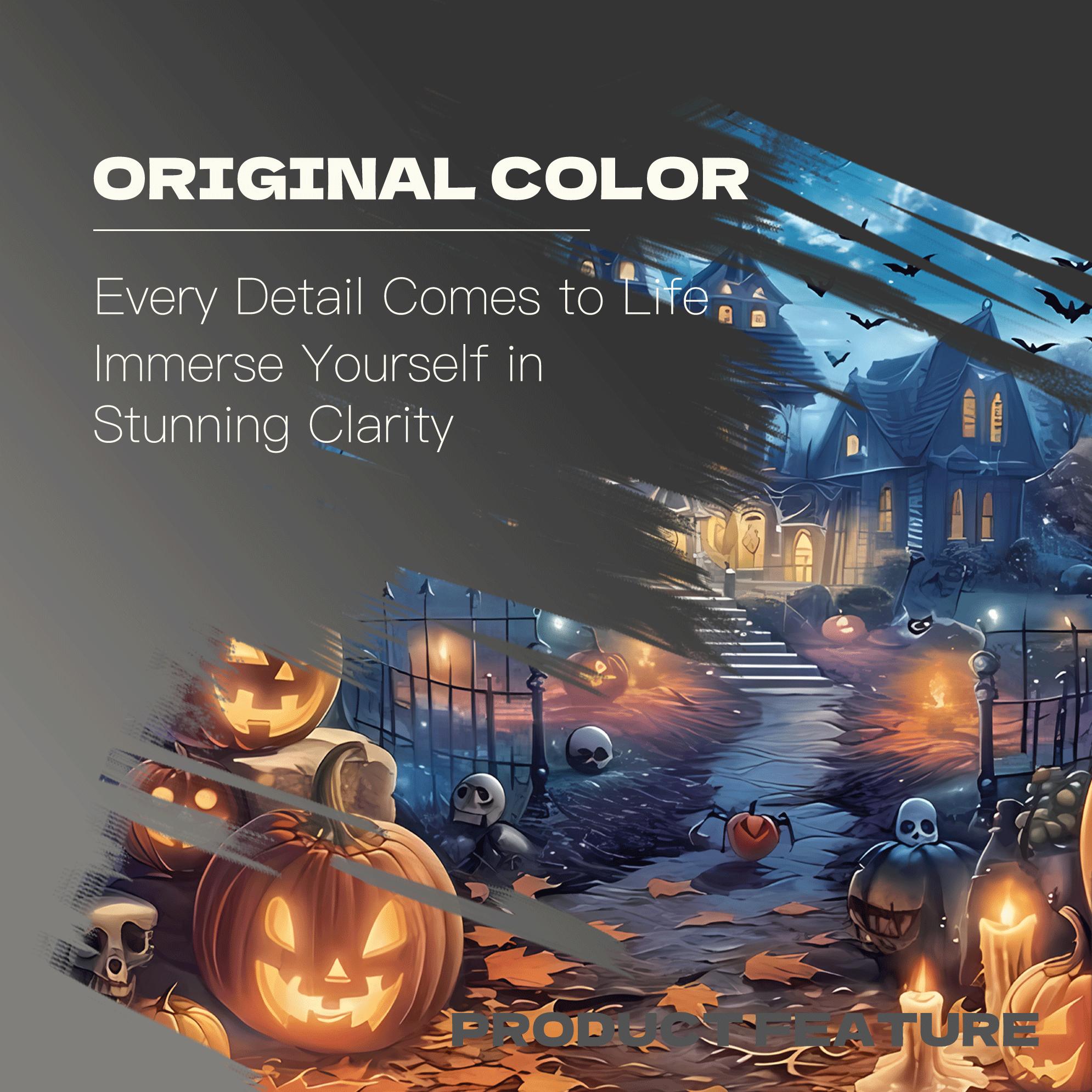 Halloween Special Night 500pcs/1000pcs Jigsaw Puzzle, Scratch-Resistant, Interactive Family Game & Brain-Boosting DIY Decor, Perfect for Halloween, Christmas & New Year Gifts, Family Puzzle Game