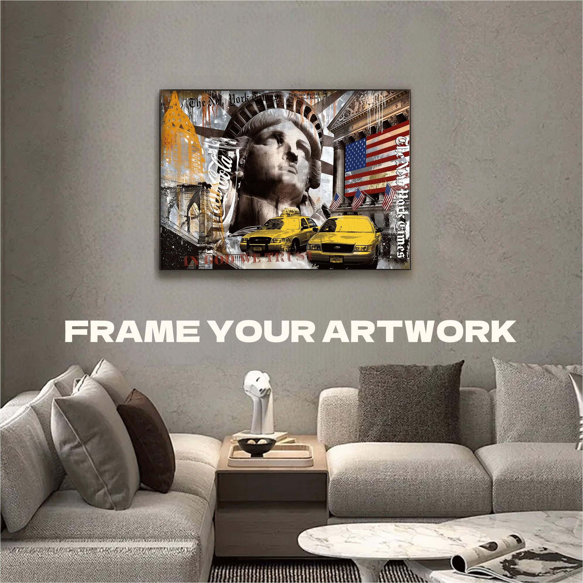 New York City 500pcs/1000pcs Jigsaw Puzzle, Scratch-Resistant, Interactive Family Game & Brain-Boosting DIY Decor, Perfect for Halloween, Christmas & New Year Gifts, Family Puzzle Game