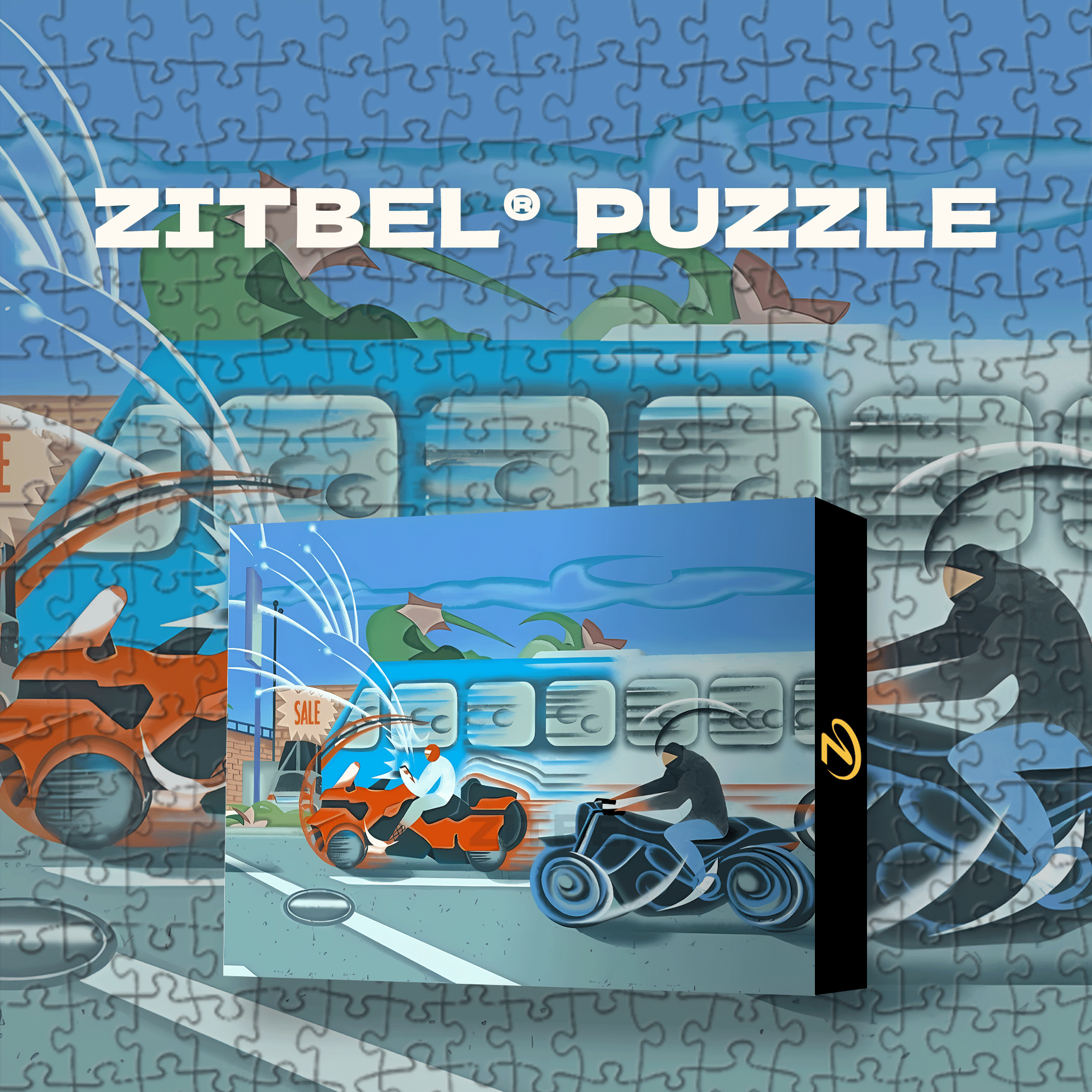 On The Way To Work 500pcs/1000pcs Jigsaw Puzzle, Scratch-Resistant, Interactive Family Game & Brain-Boosting DIY Decor, Perfect for Halloween, Christmas & New Year Gifts, Family Puzzle Game