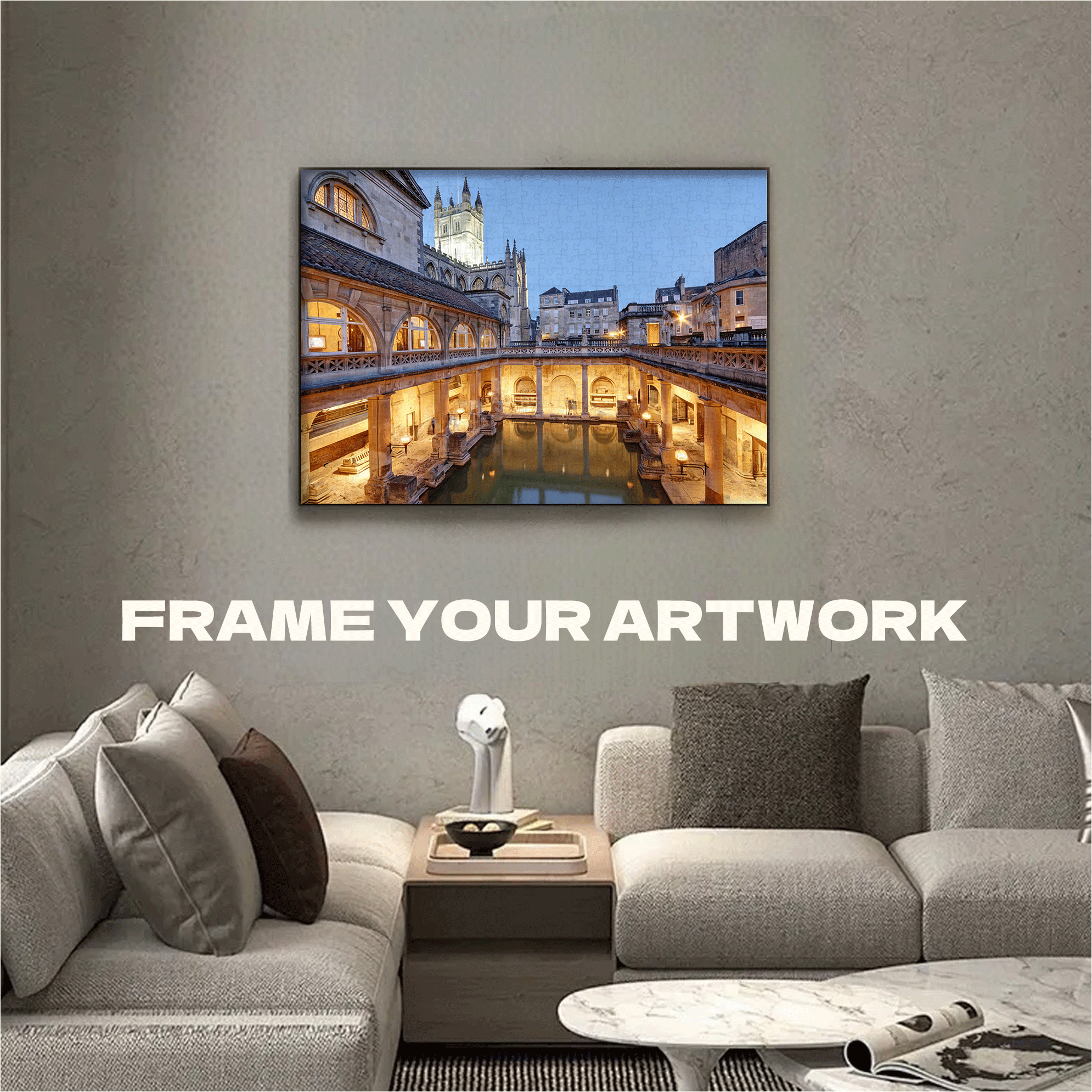 Roman Baths 500pcs/1000pcs Jigsaw Puzzle, Scratch-Resistant, Interactive Family Game & Brain-Boosting DIY Decor, Perfect for Halloween, Christmas & New Year Gifts, Family Puzzle Game