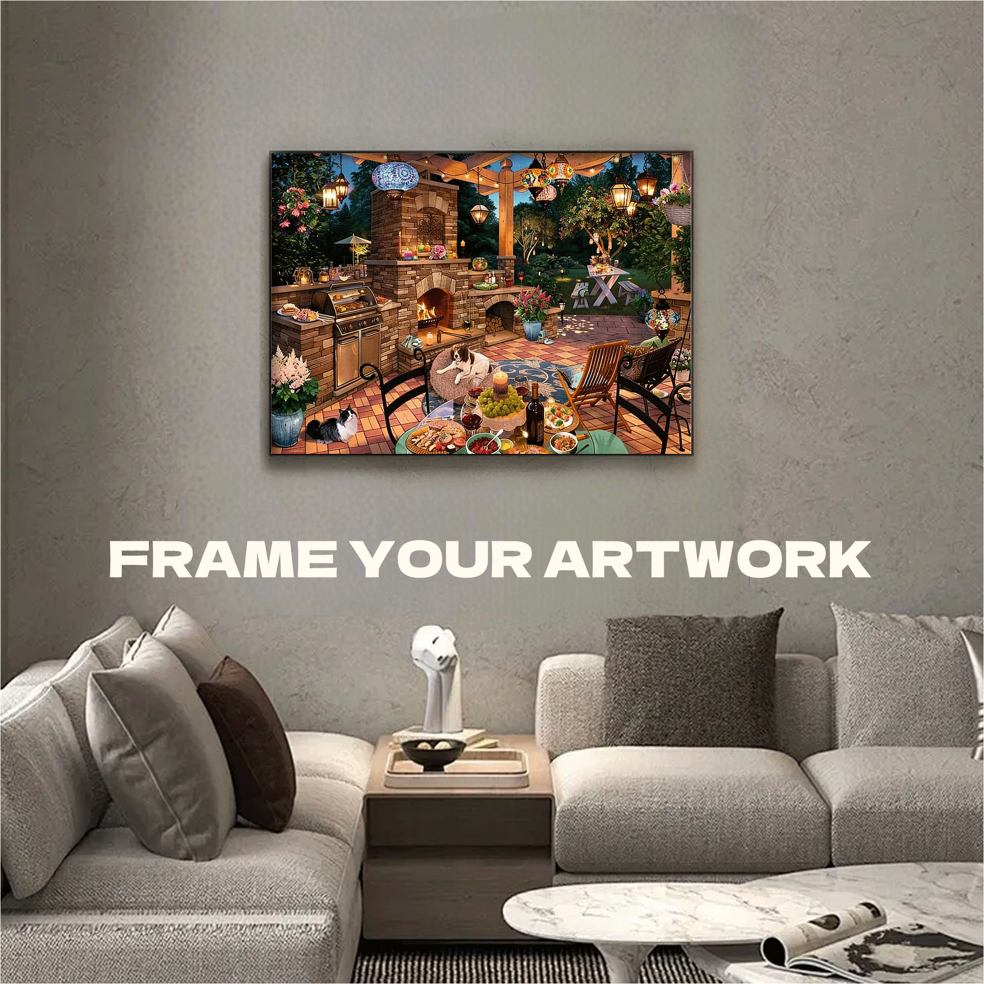 The Garden Kitchen 500pcs/1000pcs Jigsaw Puzzle, Scratch-Resistant, Interactive Family Game & Brain-Boosting DIY Decor, Perfect for Halloween, Christmas & New Year Gifts, Family Puzzle Game