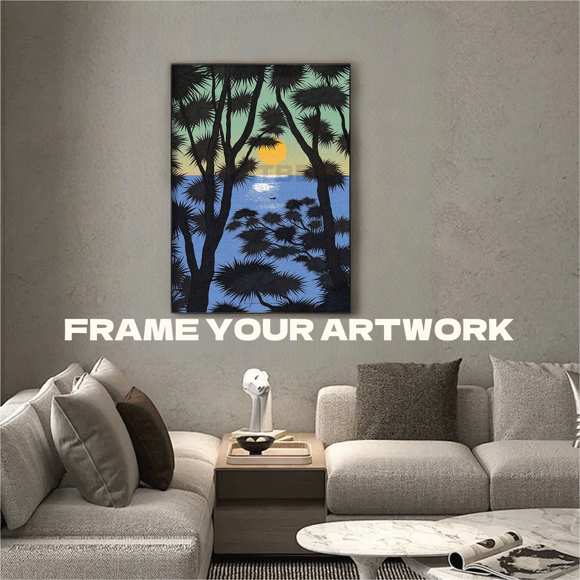 Starlight Filled The Water 500pcs/1000pcs Jigsaw Puzzle, Scratch-Resistant, Interactive Family Game & Brain-Boosting DIY Decor, Perfect for Halloween, Christmas & New Year Gifts, Family Puzzle Game