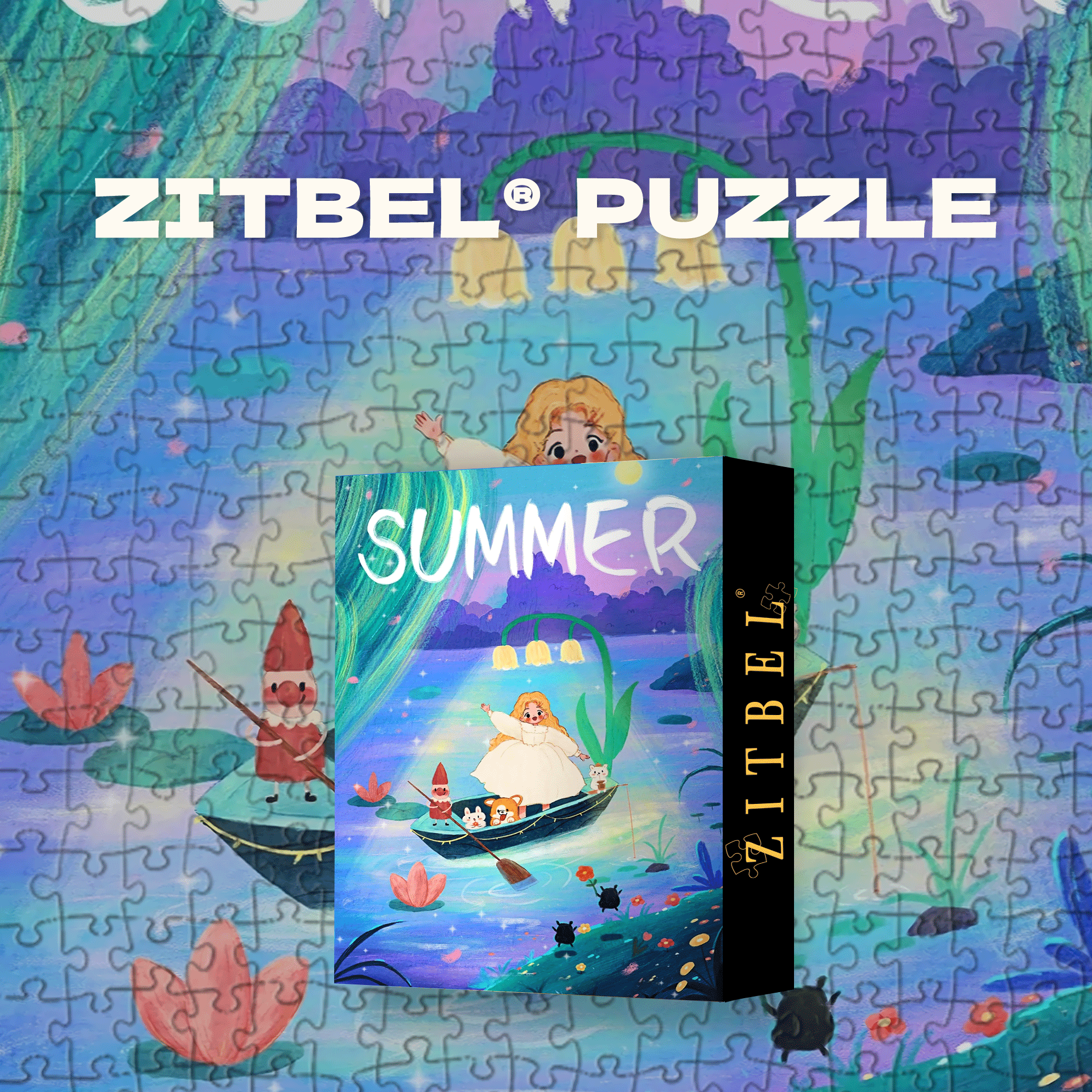 Summer Night Boat 500pcs/1000pcs Jigsaw Puzzle, Scratch-Resistant, Interactive Family Game & Brain-Boosting DIY Decor, Perfect for Halloween, Christmas & New Year Gifts, Family Puzzle Game