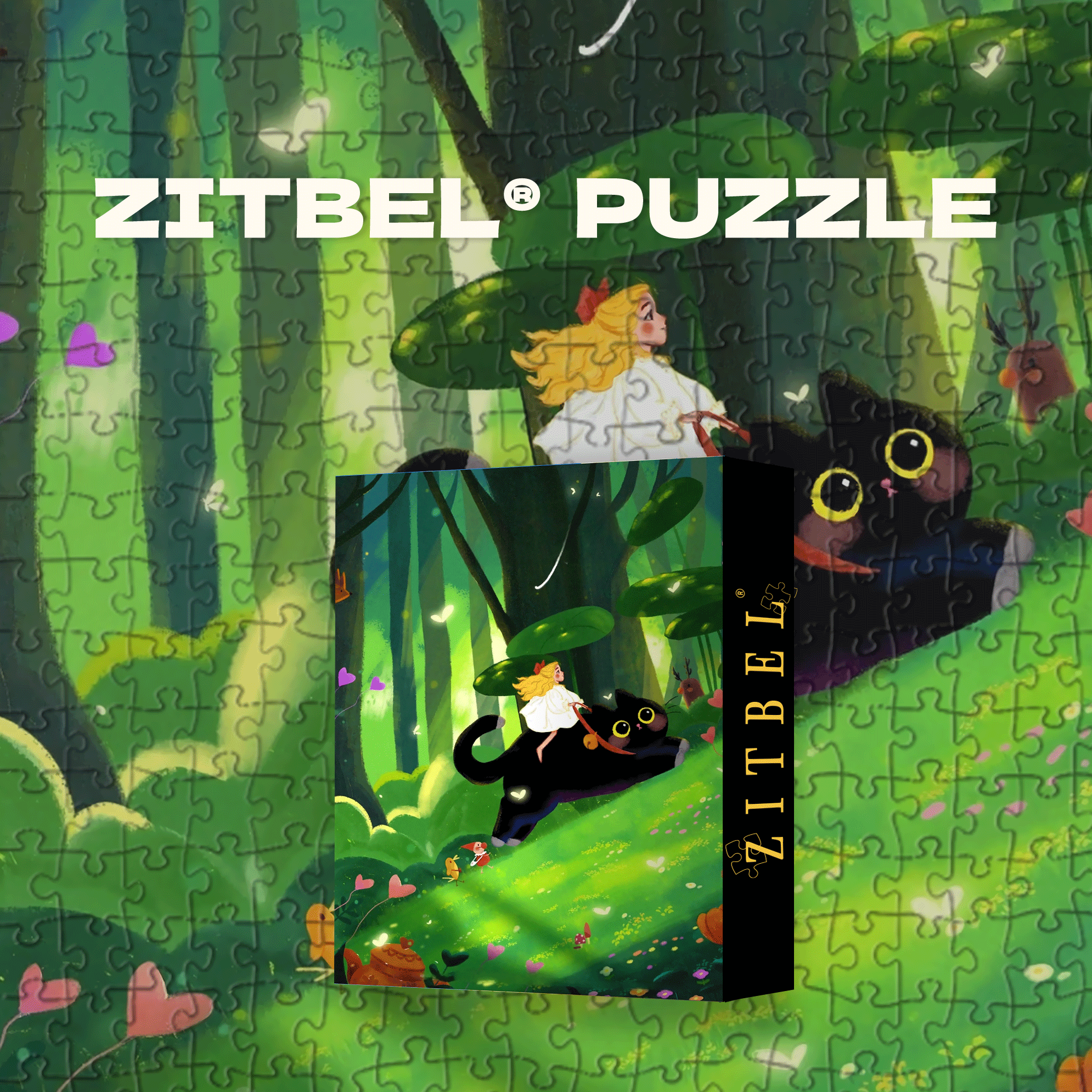 The Cutest Animal 500pcs/1000pcs Jigsaw Puzzle, Scratch-Resistant, Interactive Family Game & Brain-Boosting DIY Decor, Perfect for Halloween, Christmas & New Year Gifts, Family Puzzle Game