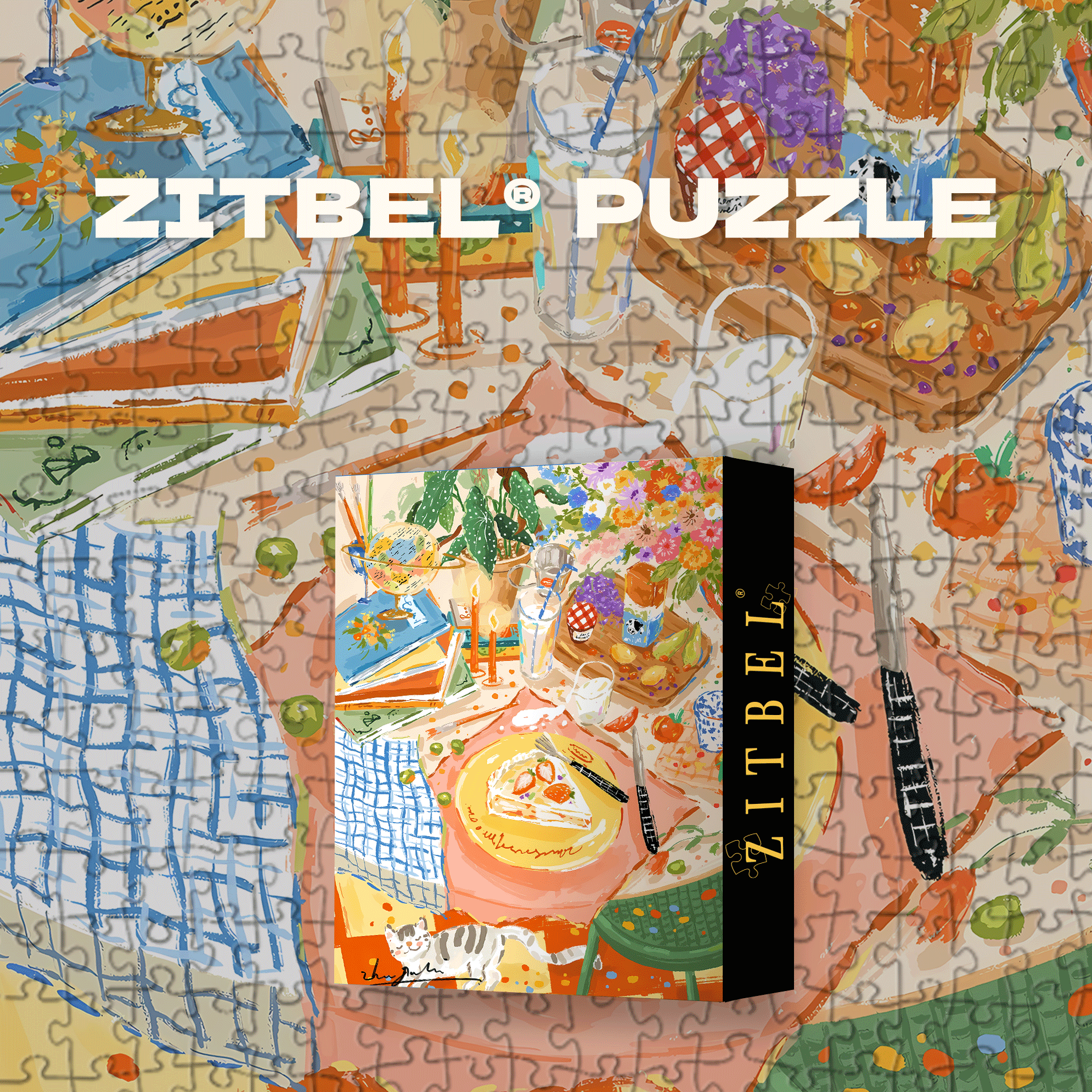 Fill Your Life 500pcs/1000pcs Jigsaw Puzzle, Scratch-Resistant, Interactive Family Game & Brain-Boosting DIY Decor, Perfect for Halloween, Christmas & New Year Gifts, Family Puzzle Game