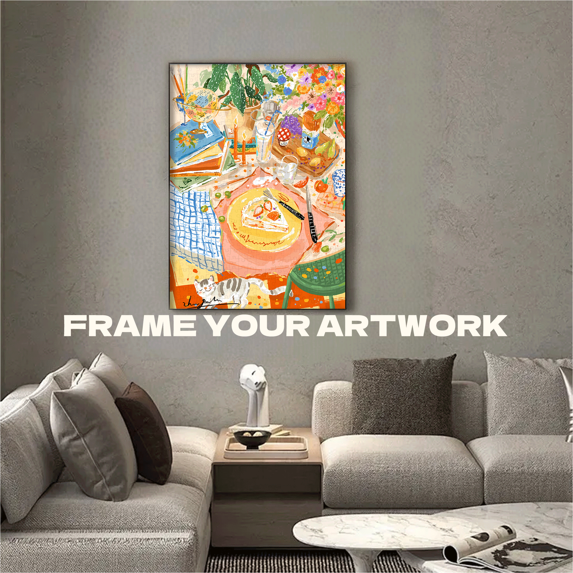 Fill Your Life 500pcs/1000pcs Jigsaw Puzzle, Scratch-Resistant, Interactive Family Game & Brain-Boosting DIY Decor, Perfect for Halloween, Christmas & New Year Gifts, Family Puzzle Game