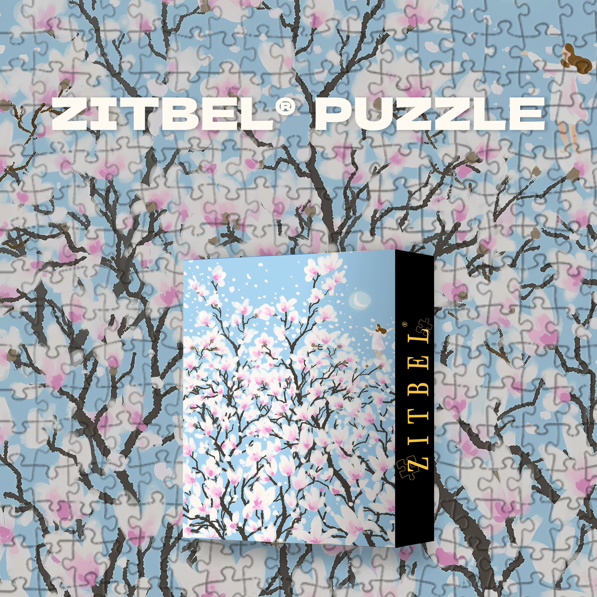 Magnolia Flowers In March 500pcs/1000pcs Jigsaw Puzzle, Scratch-Resistant, Interactive Family Game & Brain-Boosting DIY Decor, Perfect for Halloween, Christmas & New Year Gifts, Family Puzzle Game