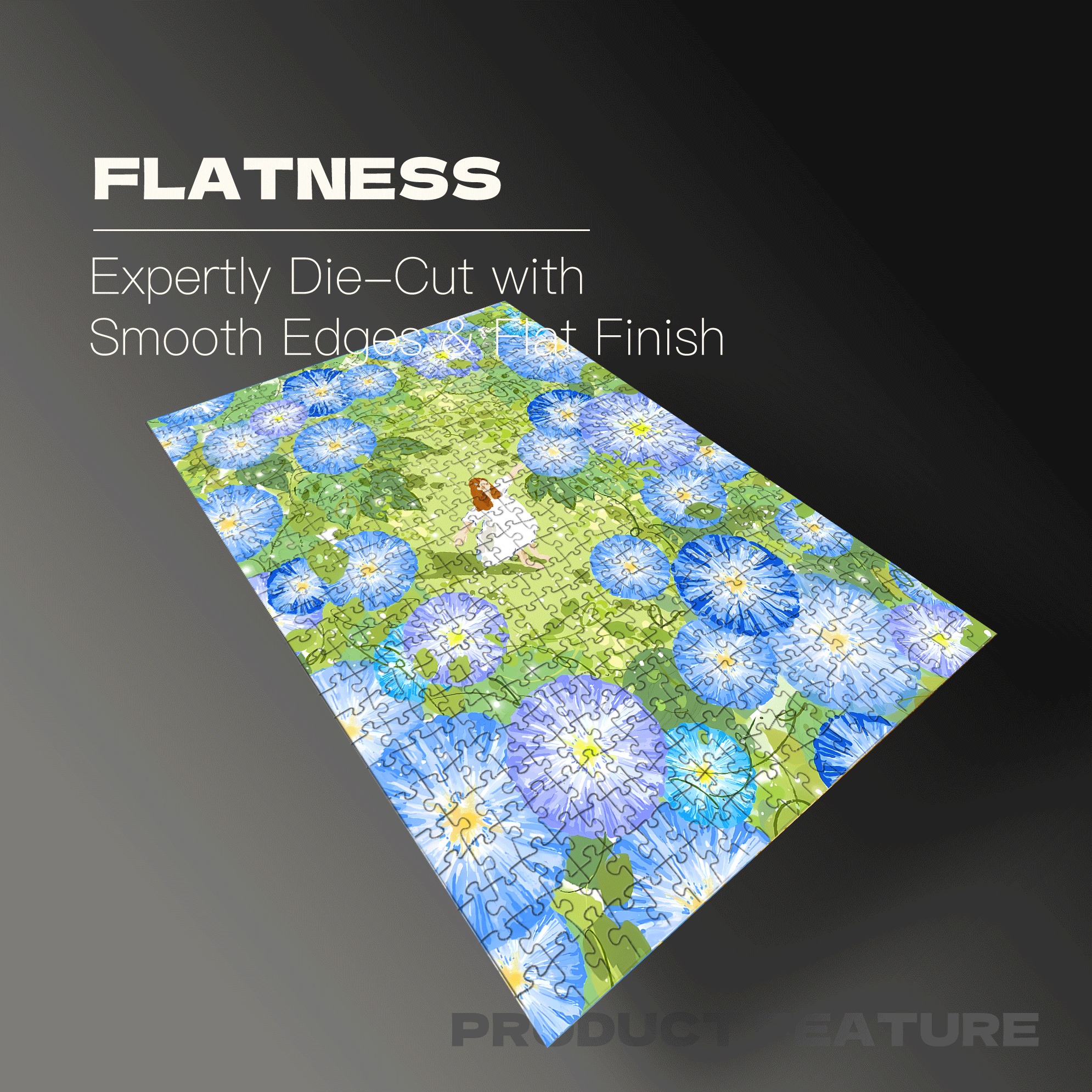 Morning Glories Are Blooming 500pcs/1000pcs Jigsaw Puzzle, Scratch-Resistant, Interactive Family Game & Brain-Boosting DIY Decor, Perfect for Halloween, Christmas & New Year Gifts, Family Puzzle Game