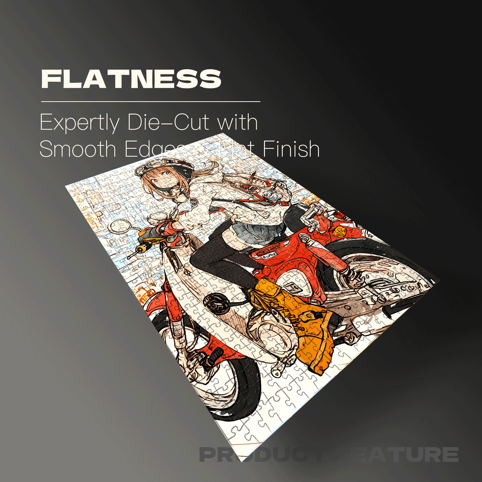 Motorcycle Touring 500pcs/1000pcs Jigsaw Puzzle, Scratch-Resistant, Interactive Family Game & Brain-Boosting DIY Decor, Perfect for Halloween, Christmas & New Year Gifts, Family Puzzle Game