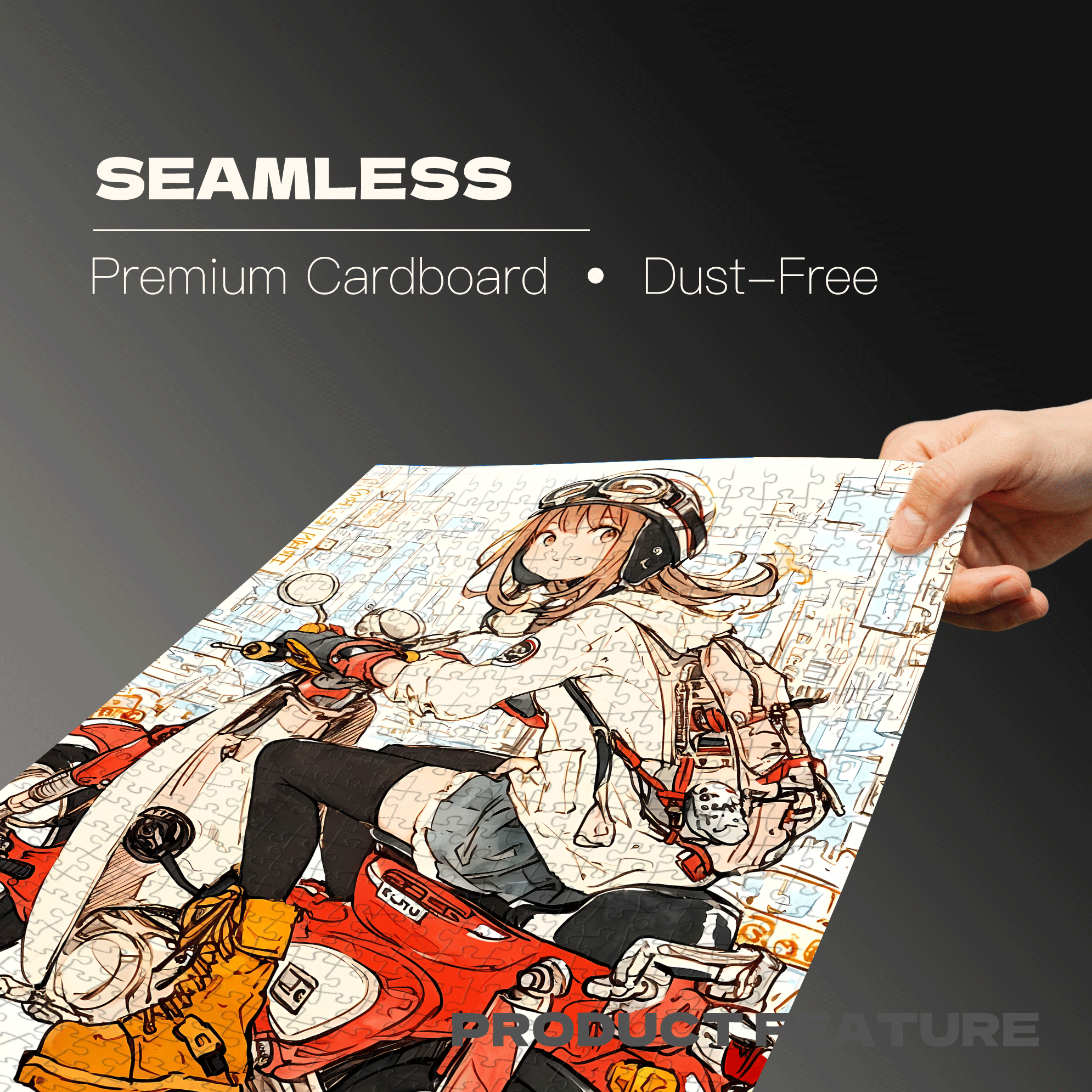 Motorcycle Touring 500pcs/1000pcs Jigsaw Puzzle, Scratch-Resistant, Interactive Family Game & Brain-Boosting DIY Decor, Perfect for Halloween, Christmas & New Year Gifts, Family Puzzle Game