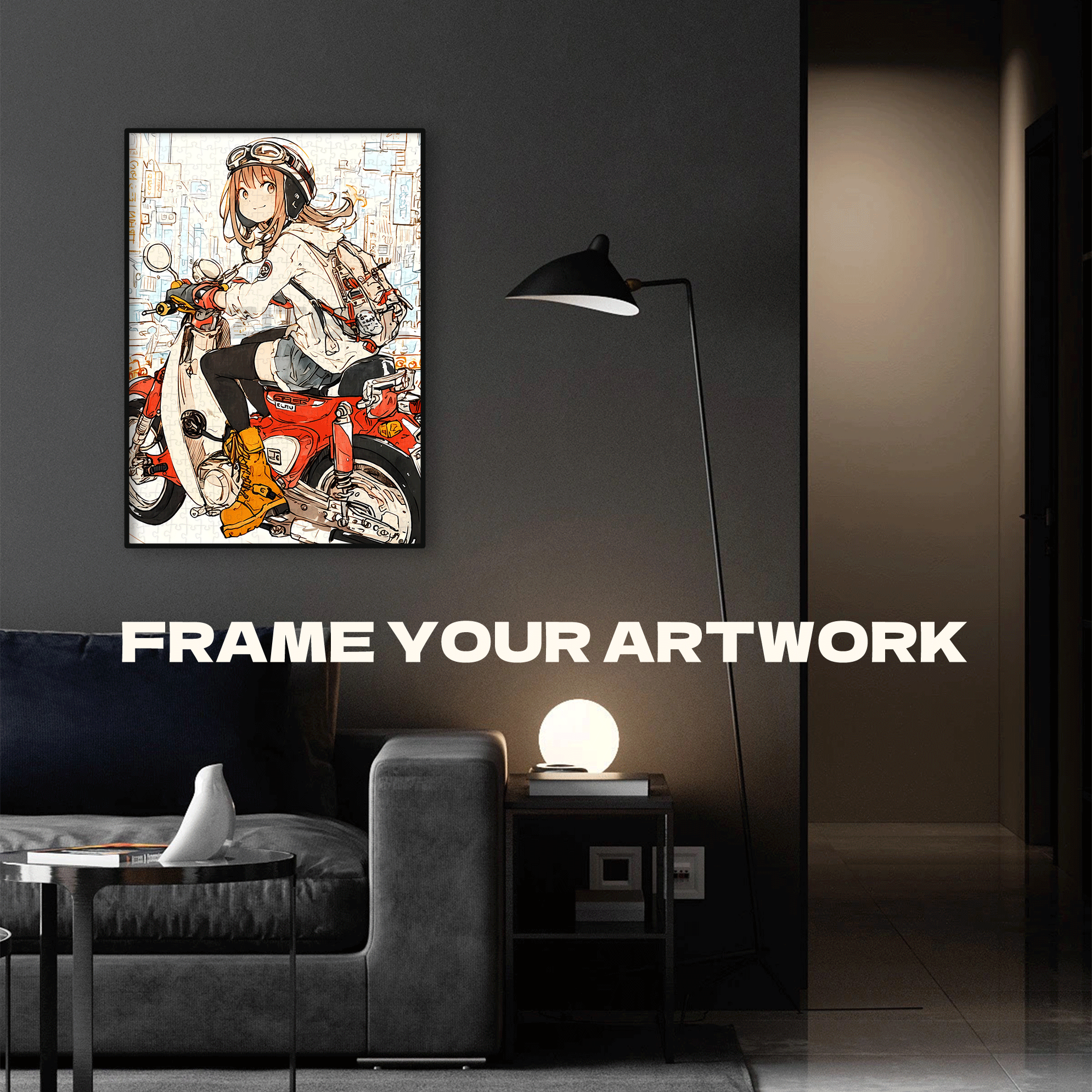 Motorcycle Touring 500pcs/1000pcs Jigsaw Puzzle, Scratch-Resistant, Interactive Family Game & Brain-Boosting DIY Decor, Perfect for Halloween, Christmas & New Year Gifts, Family Puzzle Game