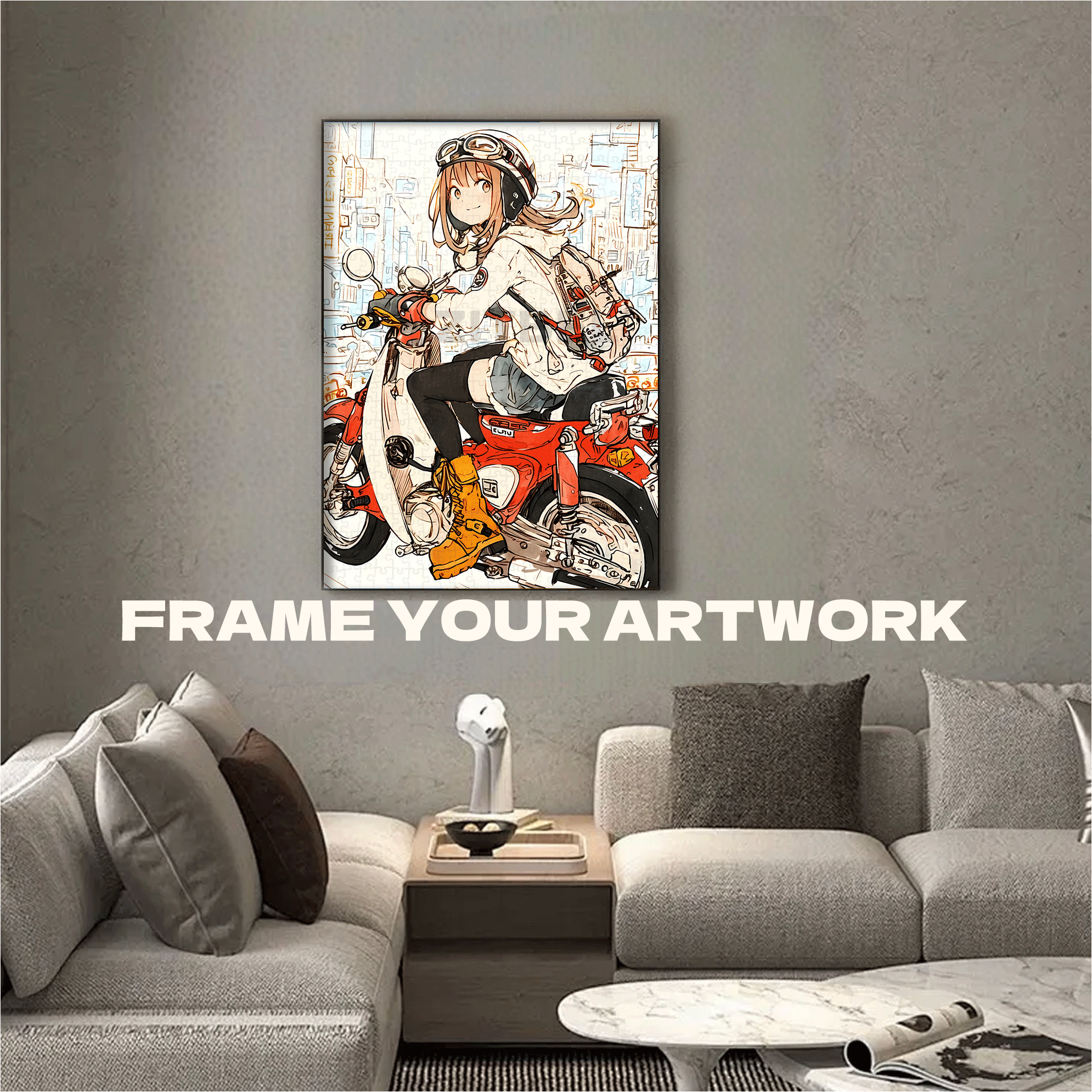 Motorcycle Touring 500pcs/1000pcs Jigsaw Puzzle, Scratch-Resistant, Interactive Family Game & Brain-Boosting DIY Decor, Perfect for Halloween, Christmas & New Year Gifts, Family Puzzle Game