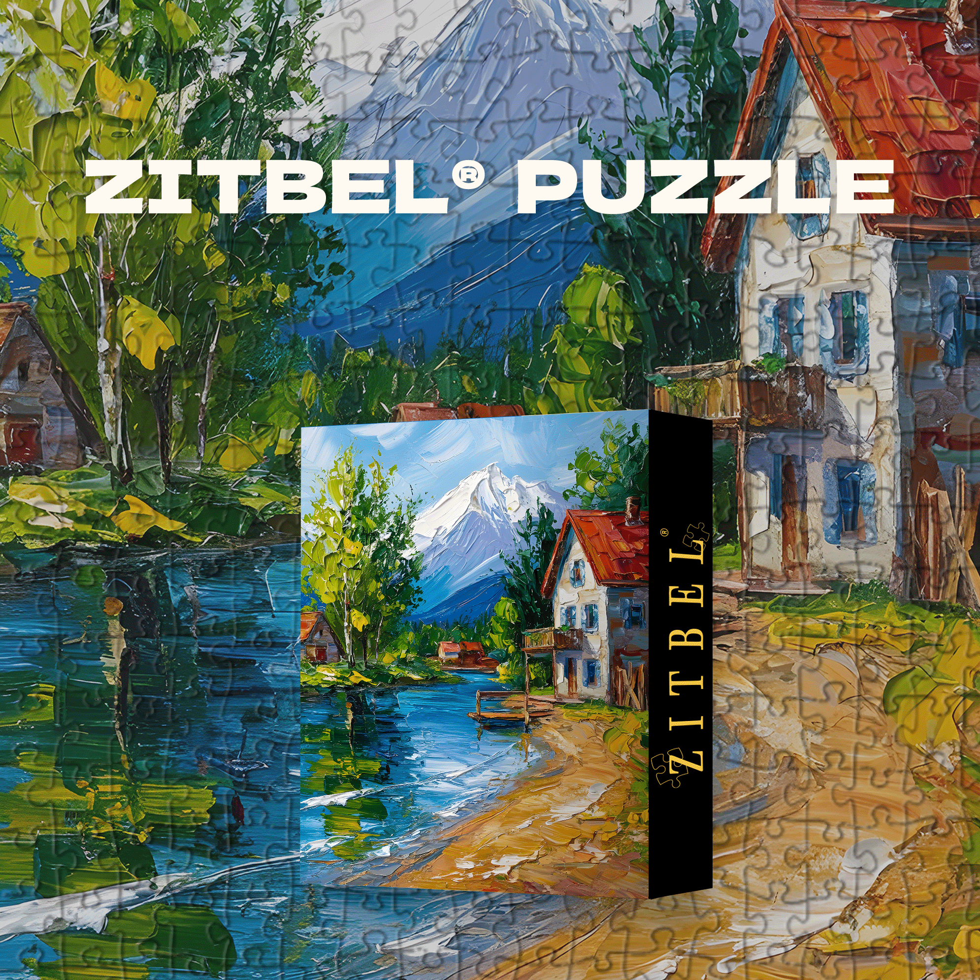 My Peaceful Life 500pcs/1000pcs Jigsaw Puzzle, Scratch-Resistant, Interactive Family Game & Brain-Boosting DIY Decor, Perfect for Halloween, Christmas & New Year Gifts, Family Puzzle Game