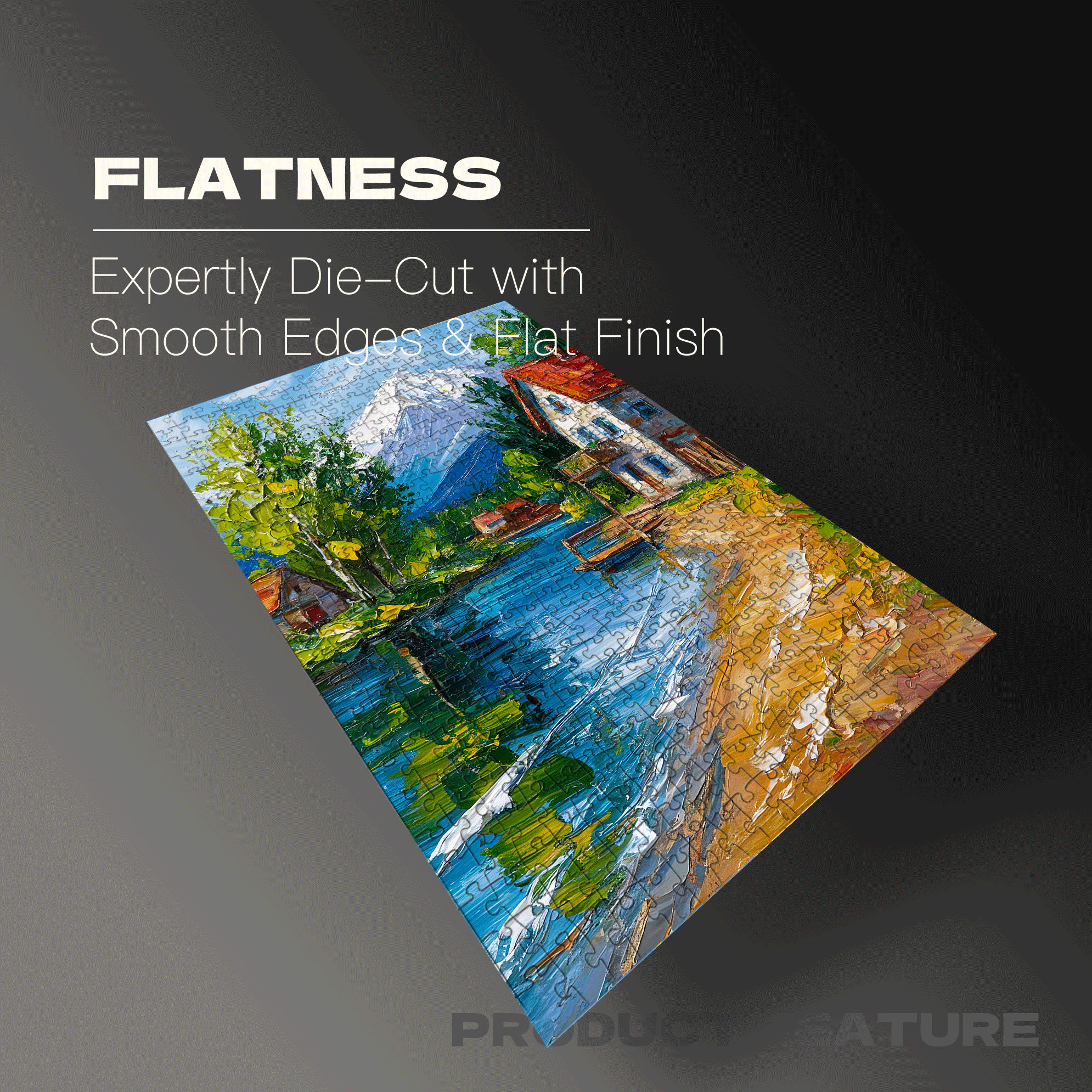 My Peaceful Life 500pcs/1000pcs Jigsaw Puzzle, Scratch-Resistant, Interactive Family Game & Brain-Boosting DIY Decor, Perfect for Halloween, Christmas & New Year Gifts, Family Puzzle Game