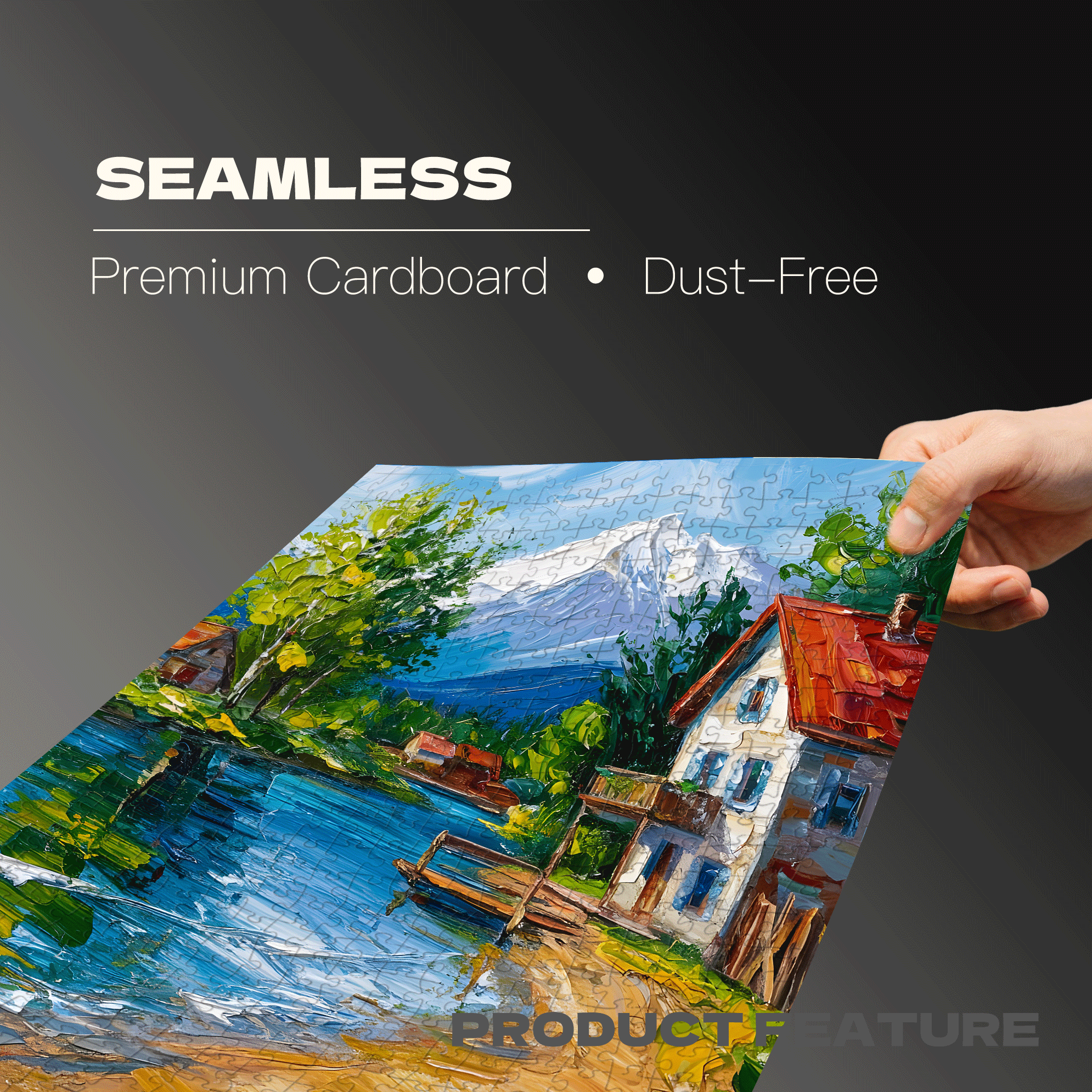 My Peaceful Life 500pcs/1000pcs Jigsaw Puzzle, Scratch-Resistant, Interactive Family Game & Brain-Boosting DIY Decor, Perfect for Halloween, Christmas & New Year Gifts, Family Puzzle Game