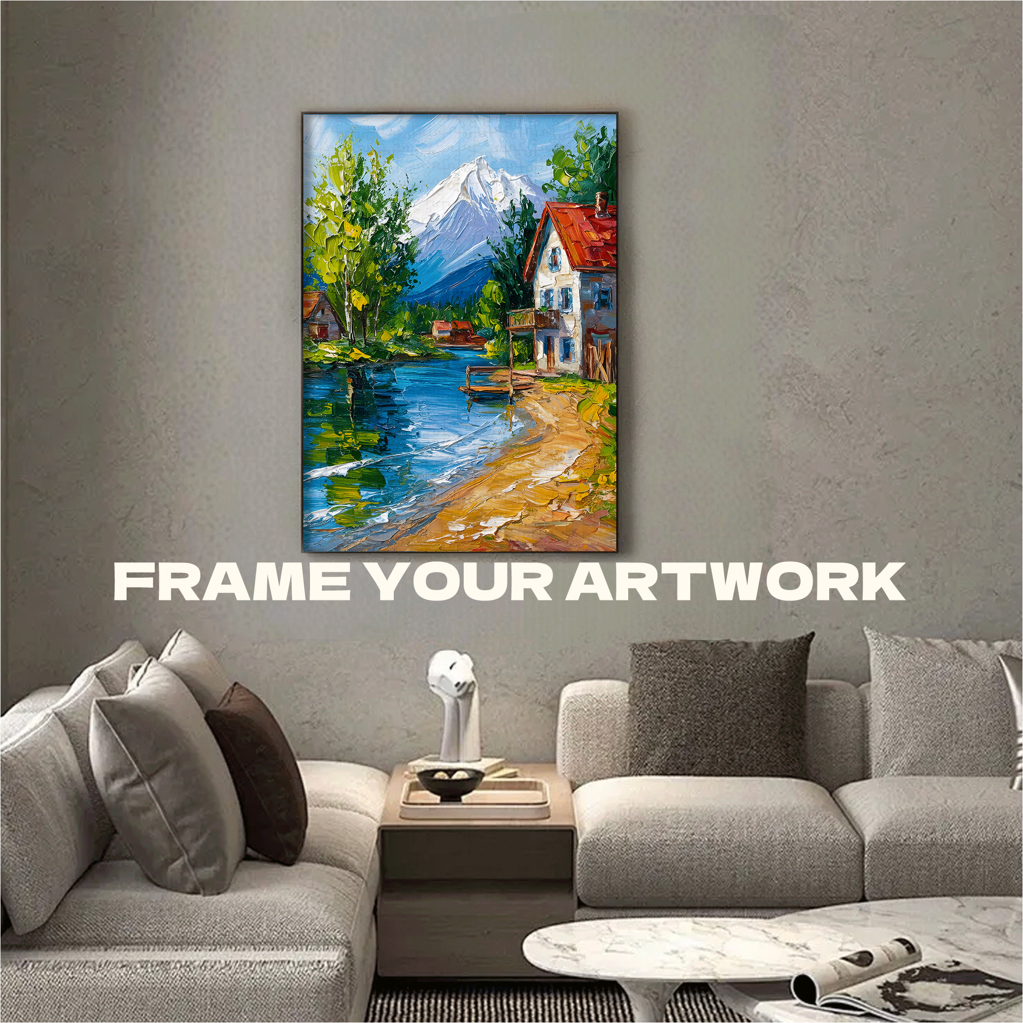 My Peaceful Life 500pcs/1000pcs Jigsaw Puzzle, Scratch-Resistant, Interactive Family Game & Brain-Boosting DIY Decor, Perfect for Halloween, Christmas & New Year Gifts, Family Puzzle Game