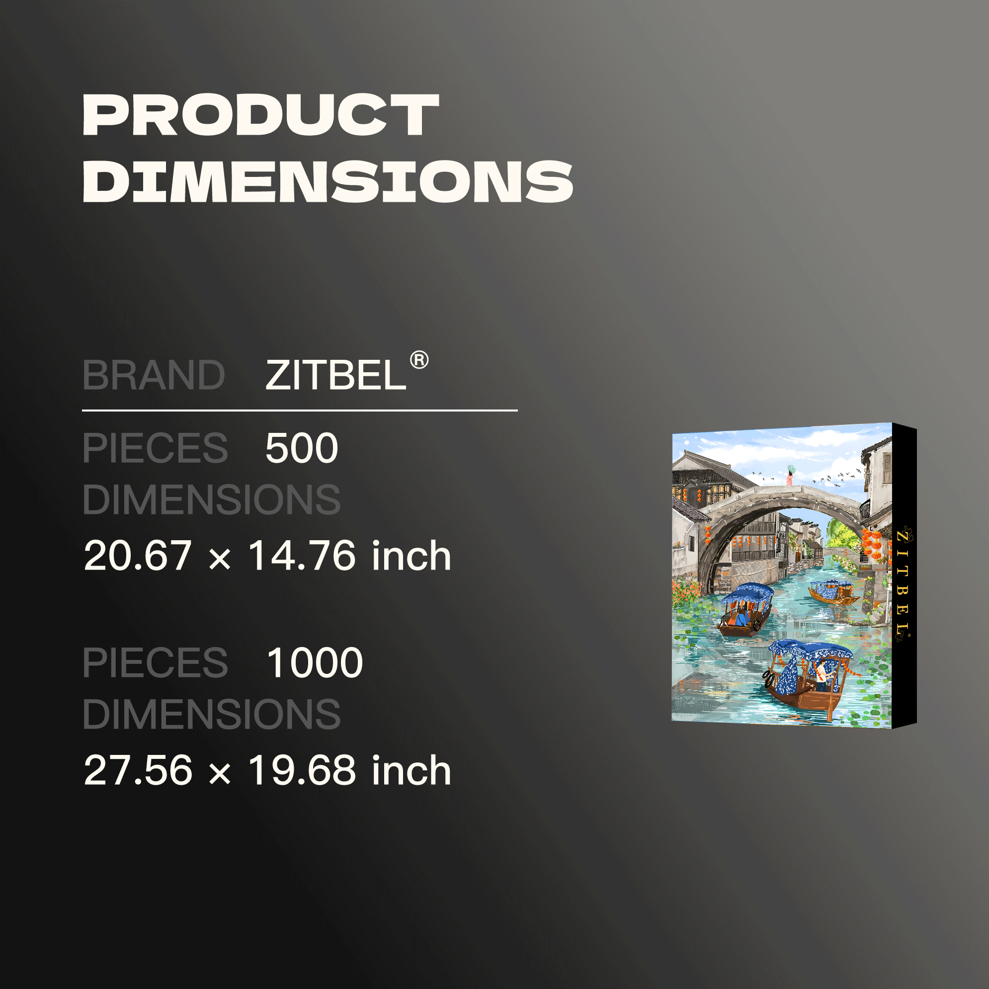 Nanxun Ancient Town 500pcs/1000pcs Jigsaw Puzzle, Scratch-Resistant, Interactive Family Game & Brain-Boosting DIY Decor, Perfect for Halloween, Christmas & New Year Gifts, Family Puzzle Game