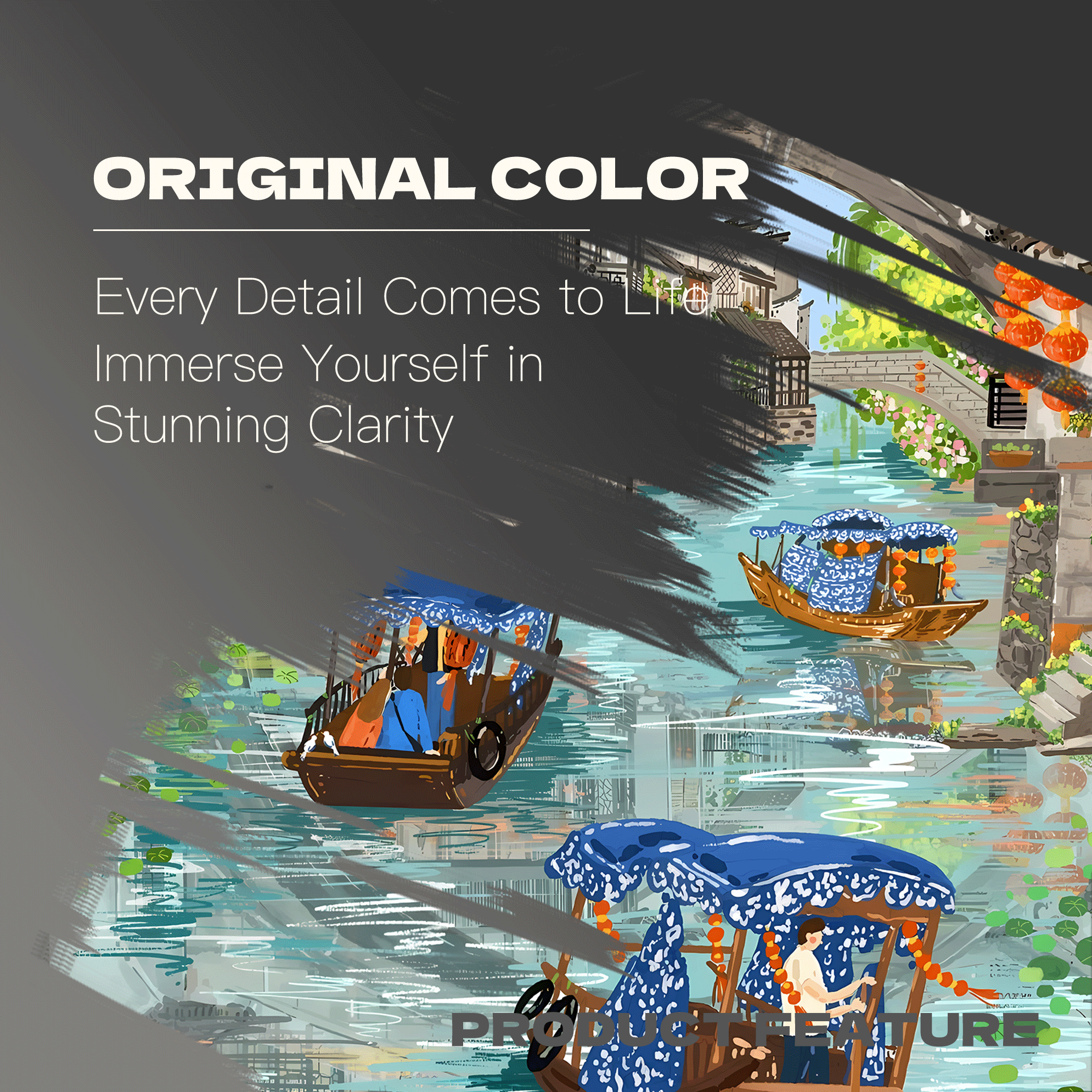 Nanxun Ancient Town 500pcs/1000pcs Jigsaw Puzzle, Scratch-Resistant, Interactive Family Game & Brain-Boosting DIY Decor, Perfect for Halloween, Christmas & New Year Gifts, Family Puzzle Game