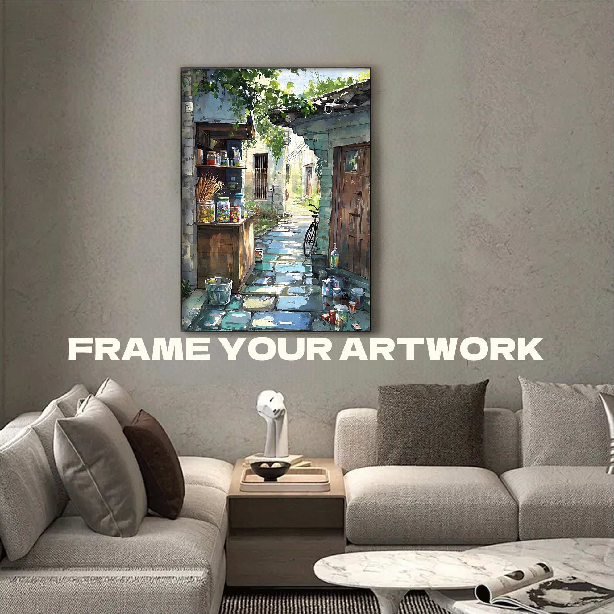 Narrow Alley Convenience Store 500pcs/1000pcs Jigsaw Puzzle, Scratch-Resistant, Interactive Family Game & Brain-Boosting DIY Decor, Perfect for Halloween, Christmas & New Year Gifts, Family Puzzle Game