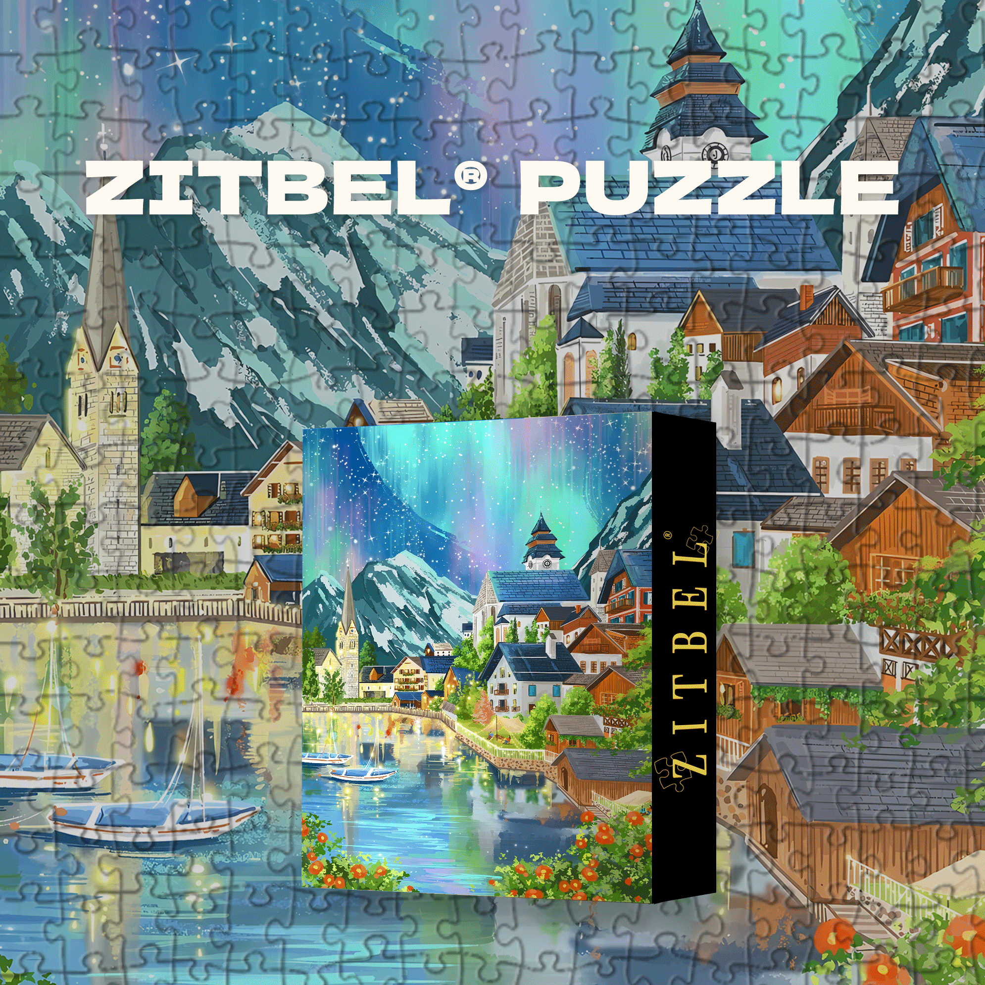 Near The Stars 500pcs/1000pcs Jigsaw Puzzle, Scratch-Resistant, Interactive Family Game & Brain-Boosting DIY Decor, Perfect for Halloween, Christmas & New Year Gifts, Family Puzzle Game