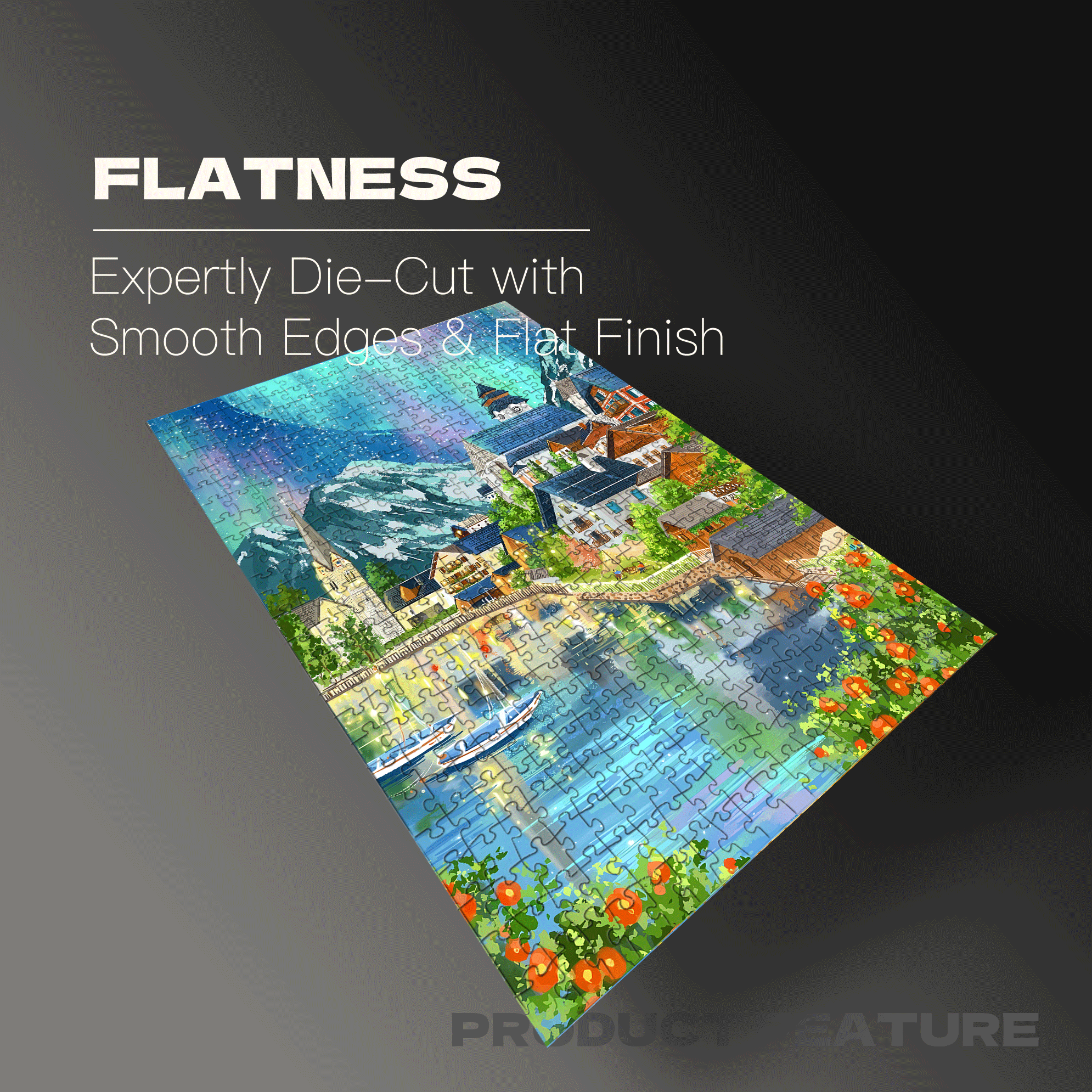 Near The Stars 500pcs/1000pcs Jigsaw Puzzle, Scratch-Resistant, Interactive Family Game & Brain-Boosting DIY Decor, Perfect for Halloween, Christmas & New Year Gifts, Family Puzzle Game