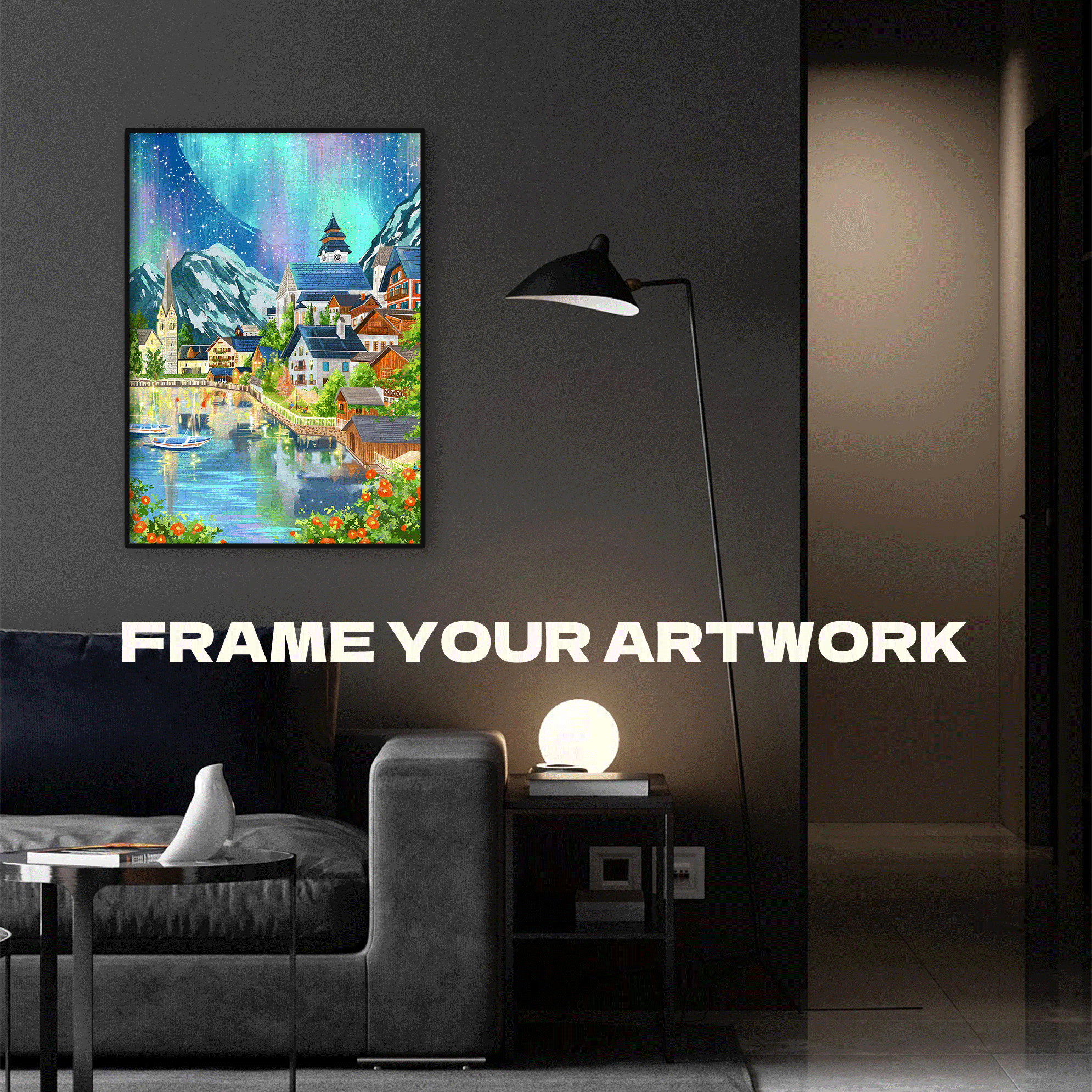 Near The Stars 500pcs/1000pcs Jigsaw Puzzle, Scratch-Resistant, Interactive Family Game & Brain-Boosting DIY Decor, Perfect for Halloween, Christmas & New Year Gifts, Family Puzzle Game